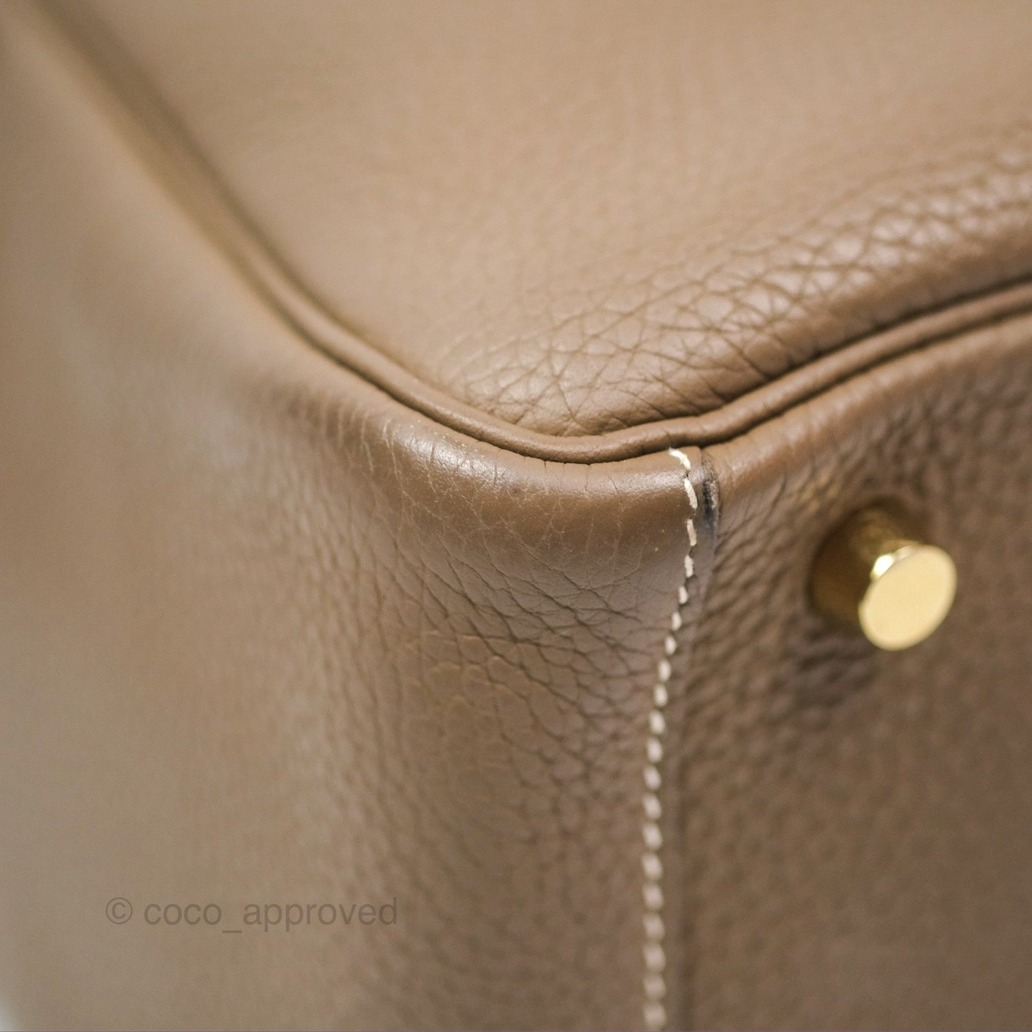 Hermès Lindy 26 Etoupe 18 Taurillion Clemence Gold Hardware