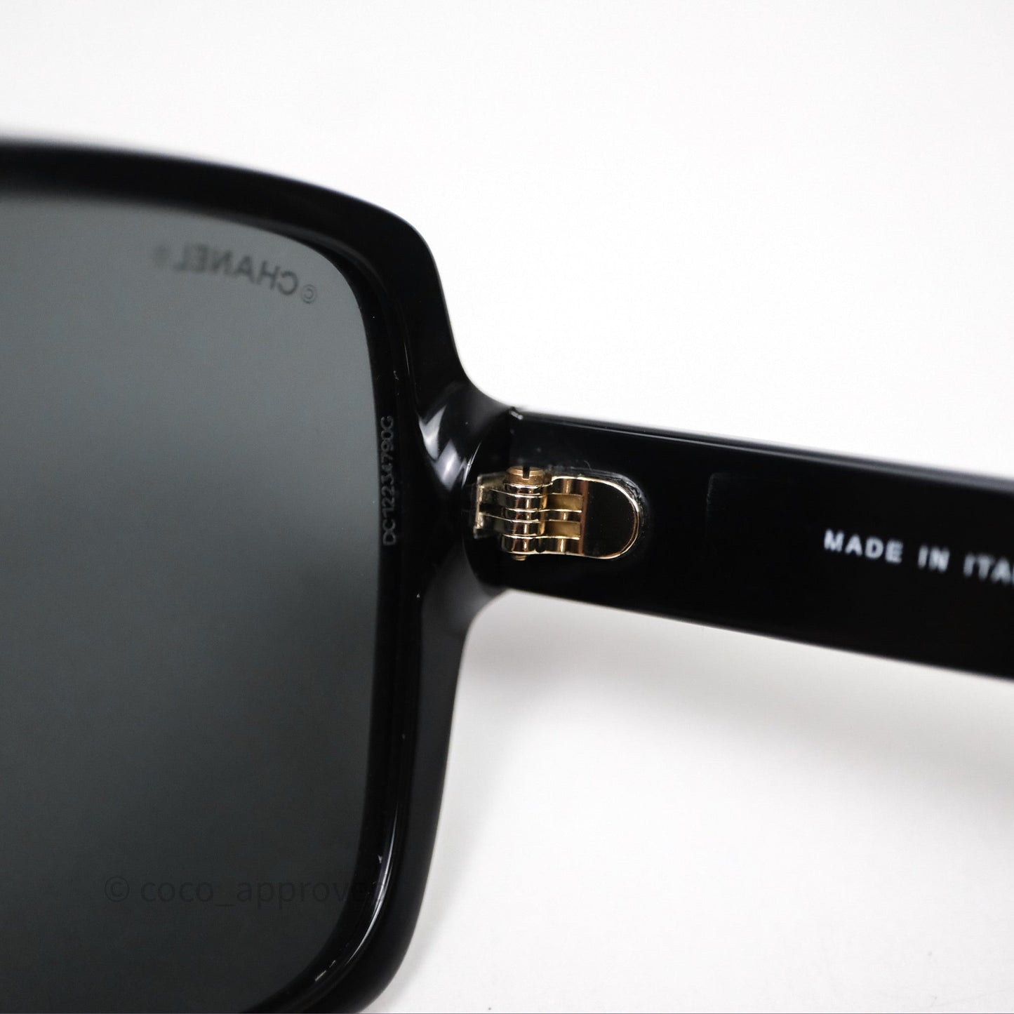 Chanel Square Sunglasses Black Acetate