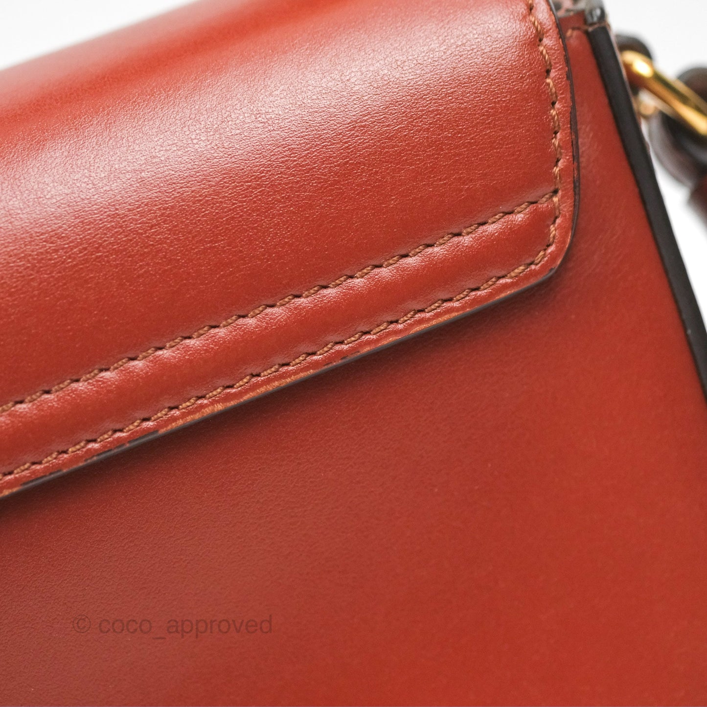 Chloé Mini C Bag Sepia Brown Shiny/Suede Calfskin