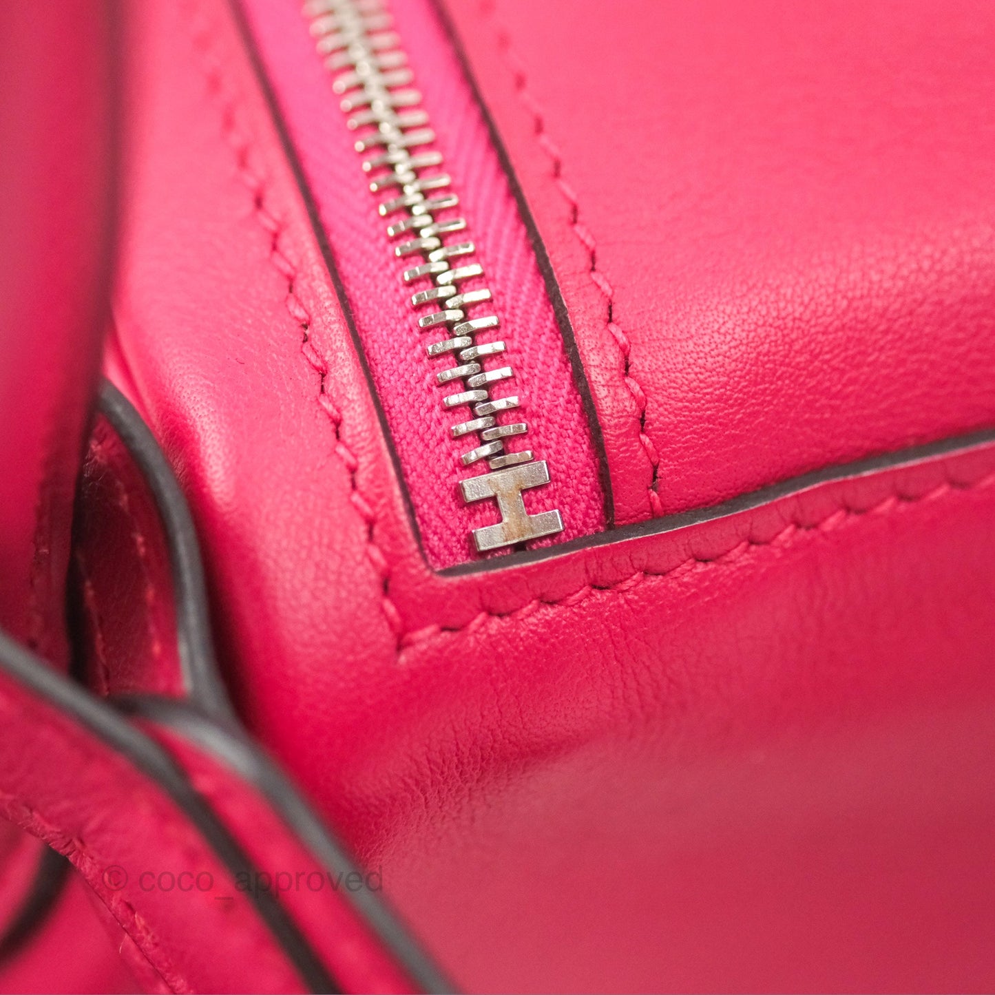 Hermès Mini Lindy 20 Framboise / Rouge Sellier Swift Palladium Hardware