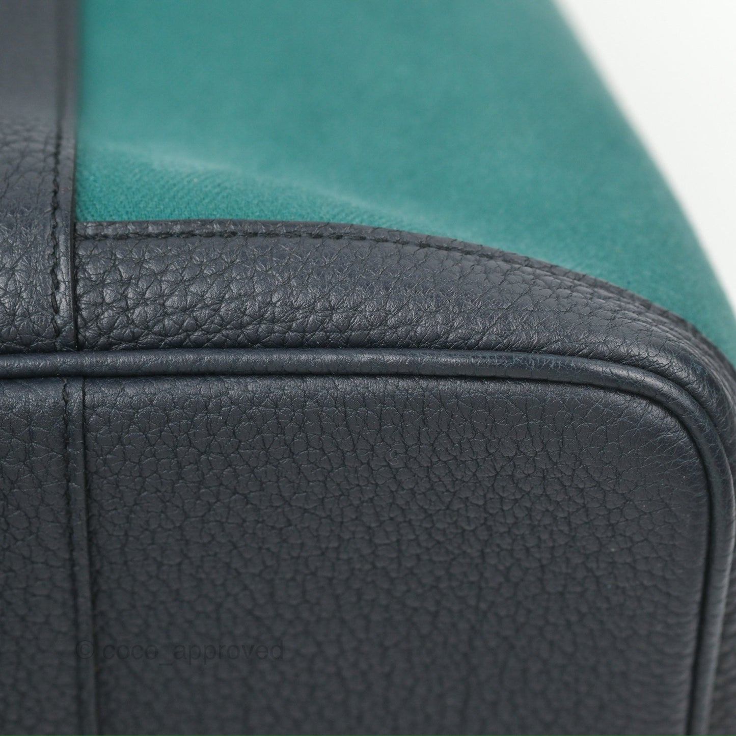Hermès Garden Party 36 Malachite/ Blue Indigo Canvas