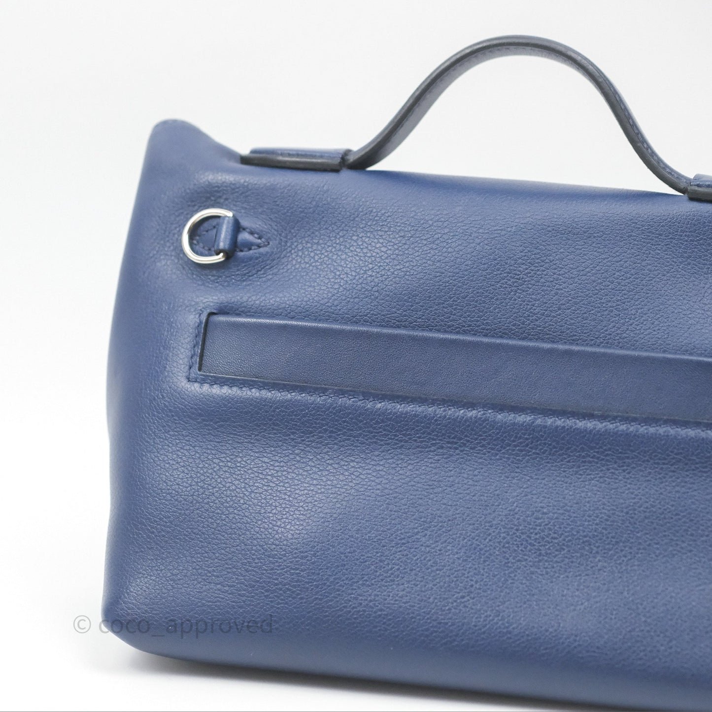 Hermès 24/24 21 Mini Bleu Saphir 73/ Bleu Indigo 76/ Bleu France 71 Evercolor/ Swift Palladium Hardware