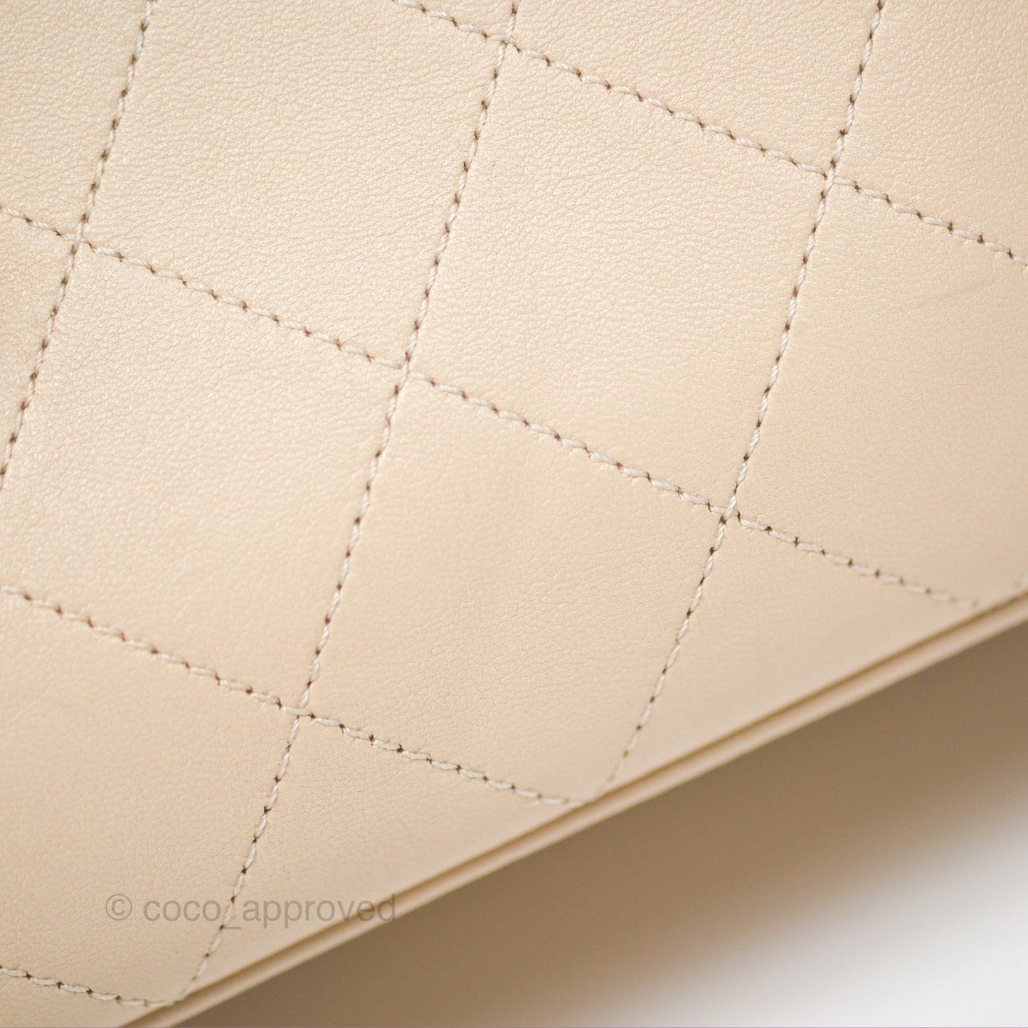 Chanel Small Quilted Coco Luxe Flap Bag Light Beige Calfskin Aged Gold Hardware