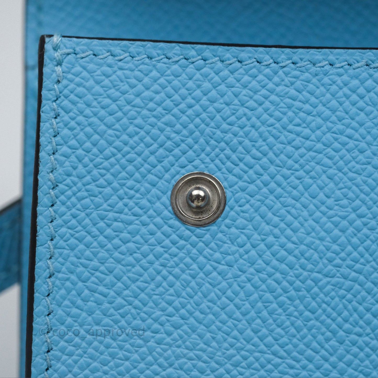 Hermès Hermesnap Wallet Epsom Celeste 7N Palladium Hardware