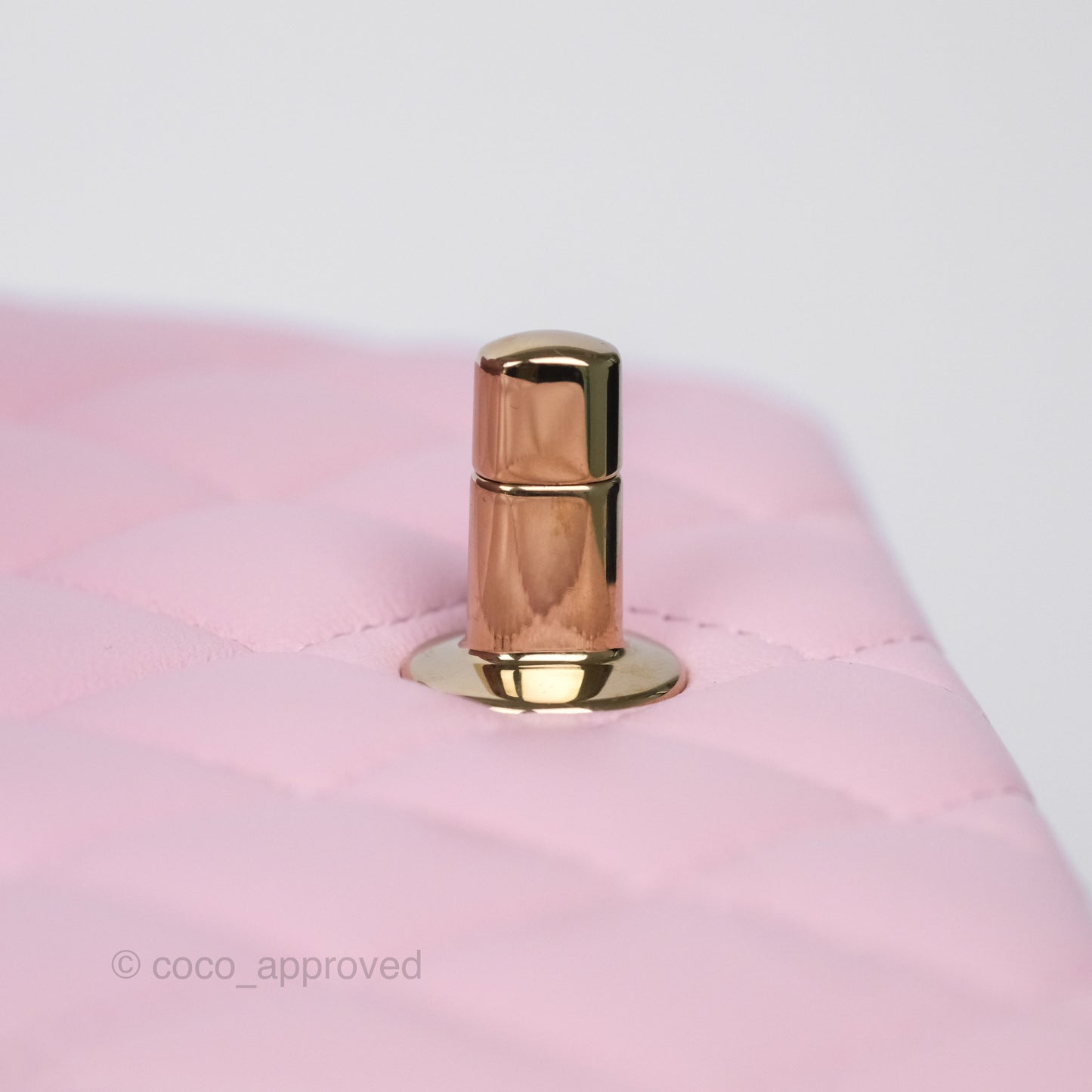 Chanel Mini Square Flap Quilted Pink Lambskin Gold Hardware
