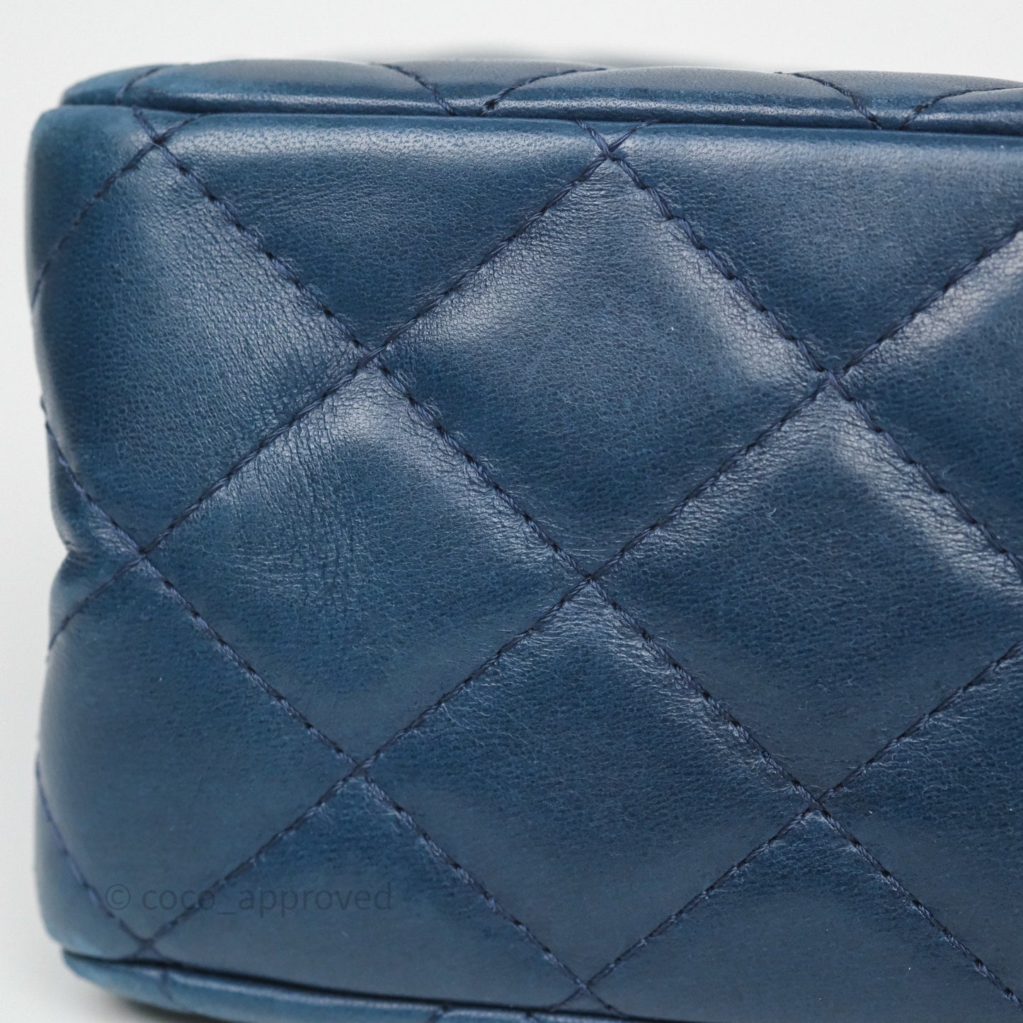 Chanel Reissue 227 Quilted Navy Lambskin Ruthenium Hardware