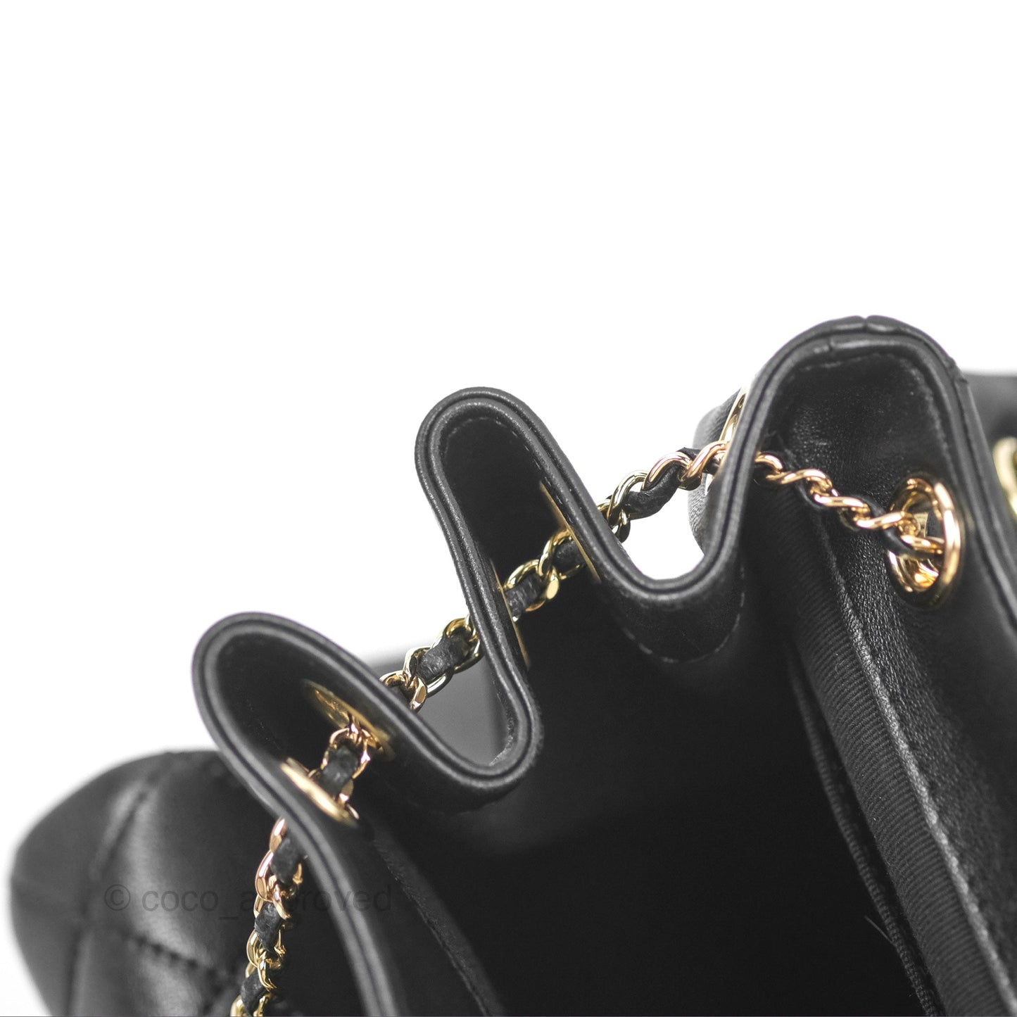 Chanel Quilted Small Duma Drawstring Backpack Black Calfskin Gold Hardware
