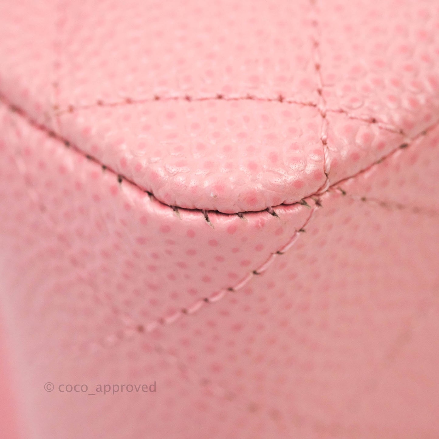 Chanel Quilted M/L Medium Double Flap Pink Caviar Silver Hardware