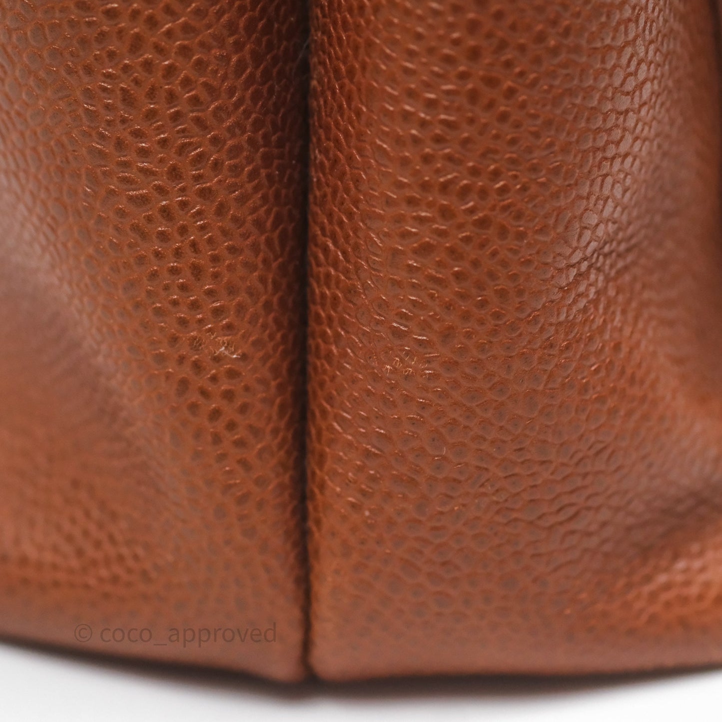 Chanel Vintage Tote Caramel Caviar 24K Gold Hardware