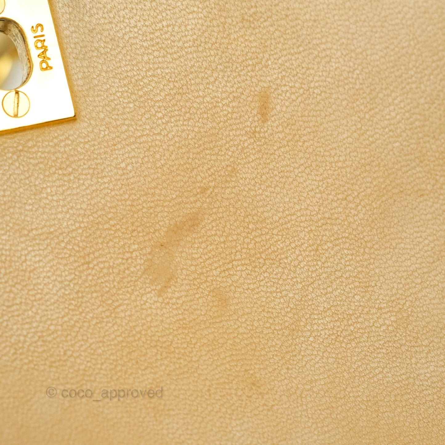 Chanel Small Vintage Quilted Classic Diana Flap Bag Beige Lambskin 24K Gold Hardware