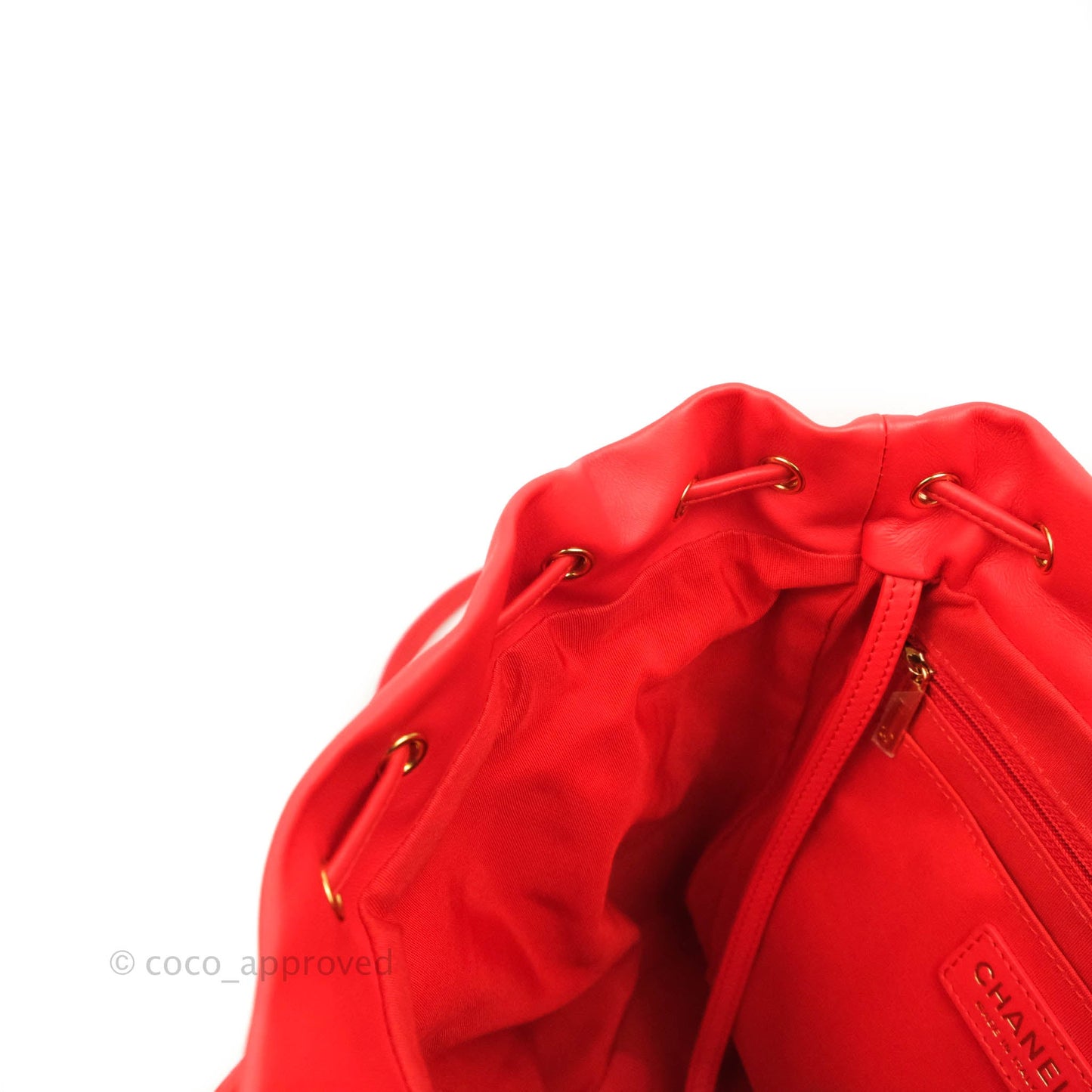 Chanel Quilted Urban Spirit Backpack Red Calfskin Gold Hardware