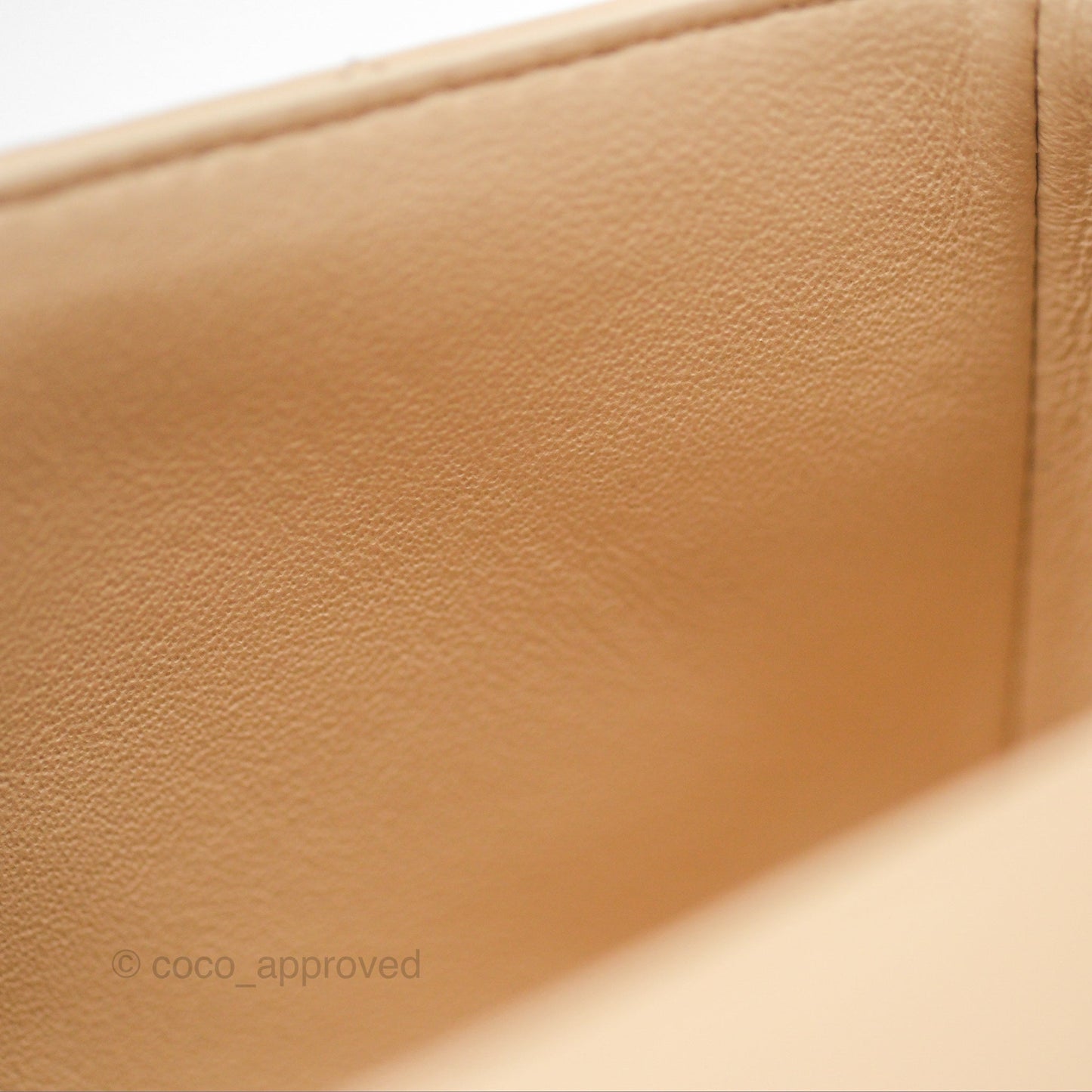 Chanel Quilted Mini Rectangular Beige Lambskin Gold Hardware