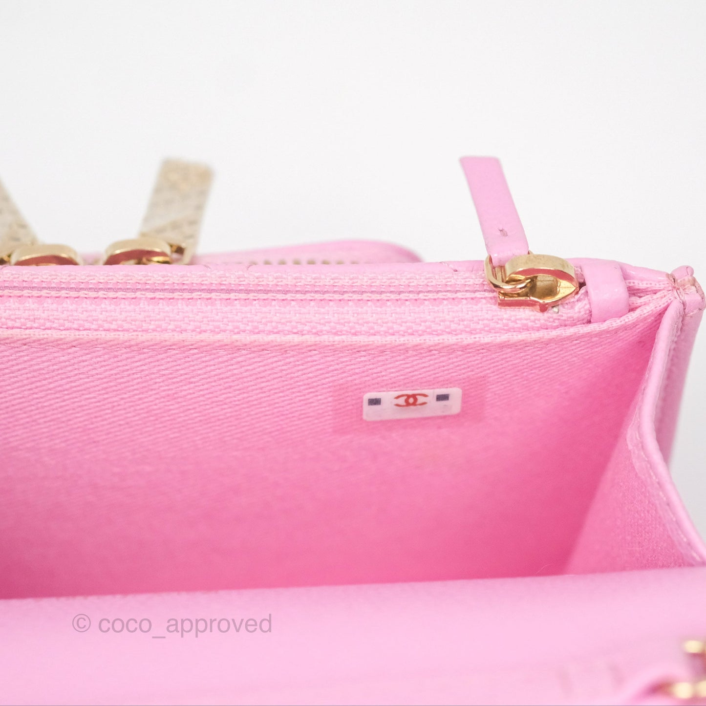 Chanel Business Affinity Clutch With Chain Pink Caviar Gold Hardware