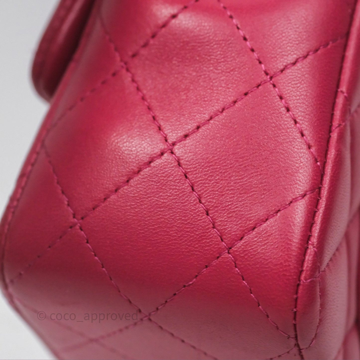 Chanel Top Handle Mini Rectangular Flap Red Lambskin Aged Gold Hardware