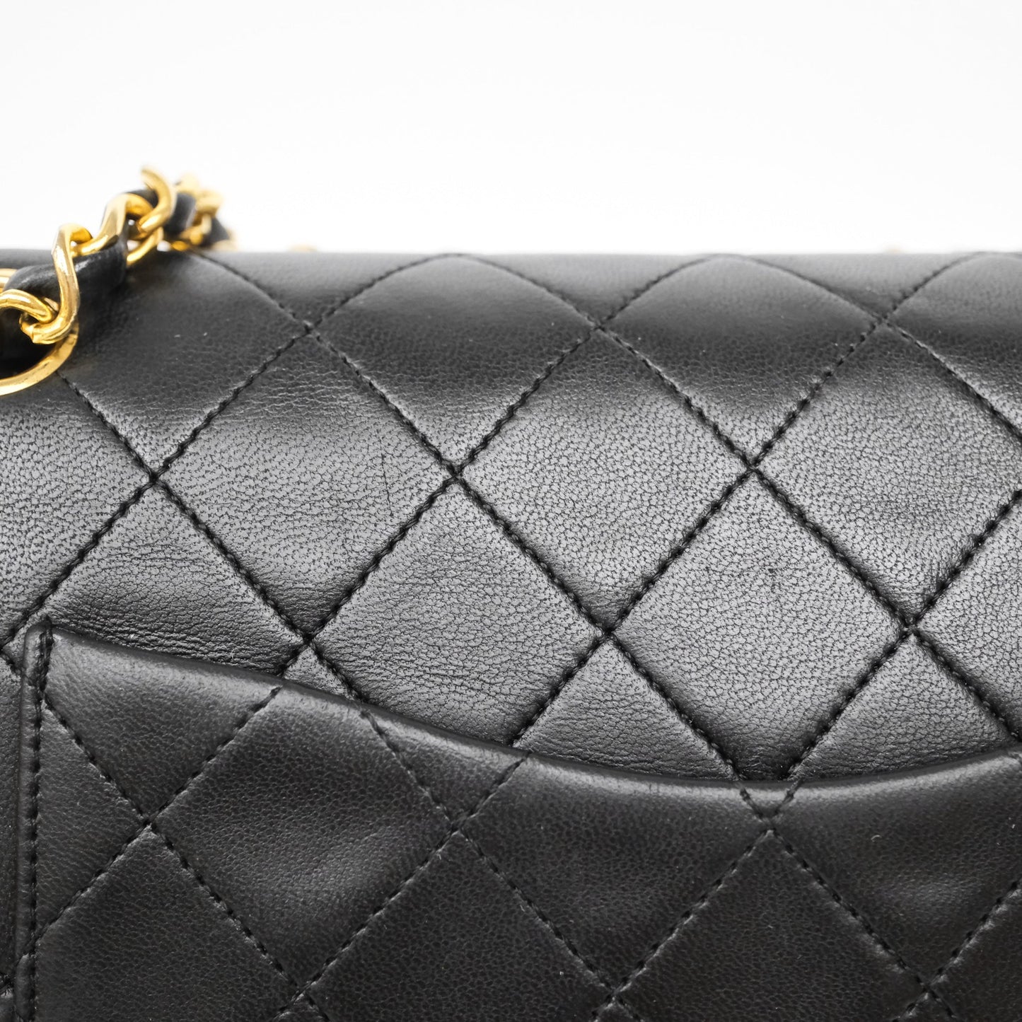 Chanel Vintage Medium Classic Flap Black Lambskin 24K Gold Hardware