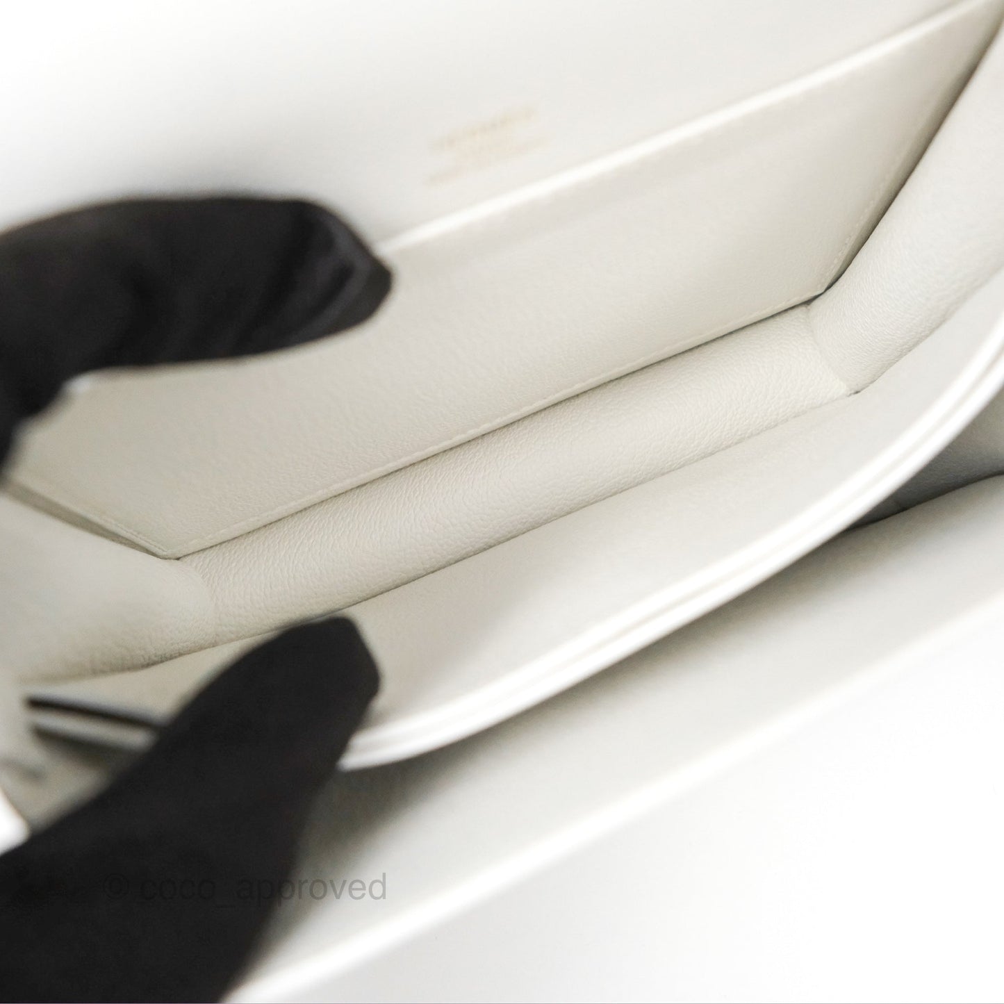 Hermès Roulis Mini 18 New White Evercolor Permabrass Hardware