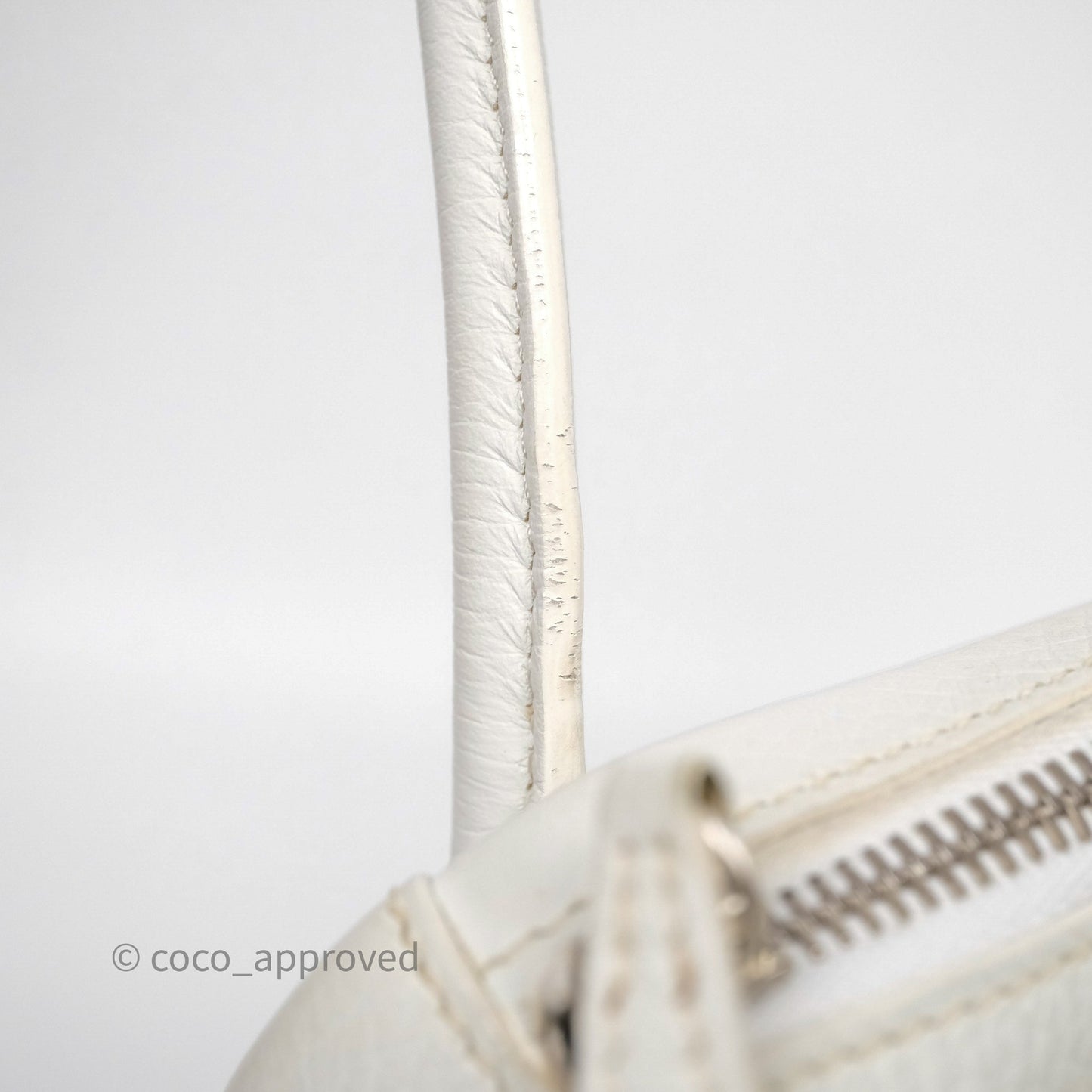 Hermès Lindy 30 White Clemence Palladium Hardware
