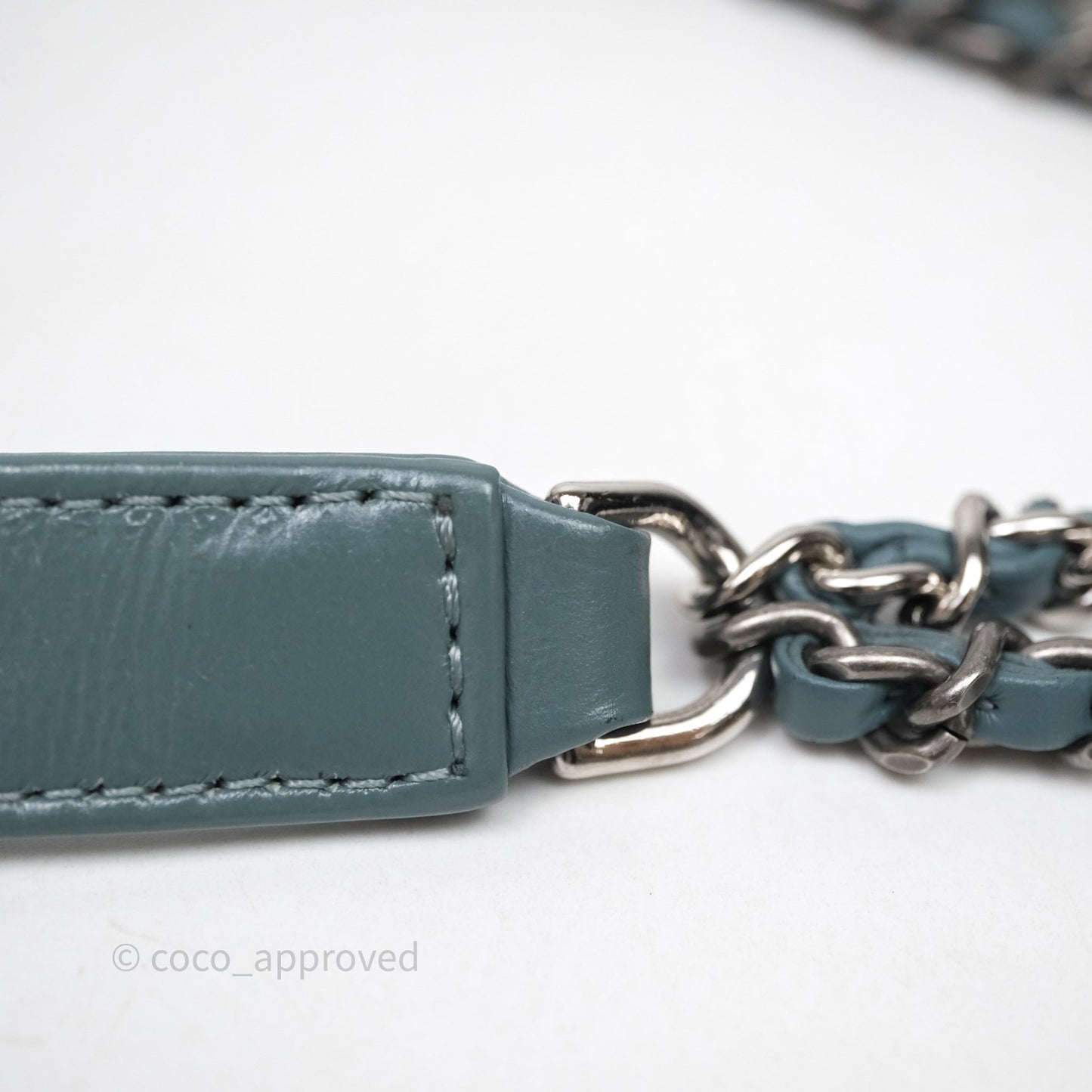 Chanel Small Gabrielle Hobo Quilted Grey Green Aged Calfskin