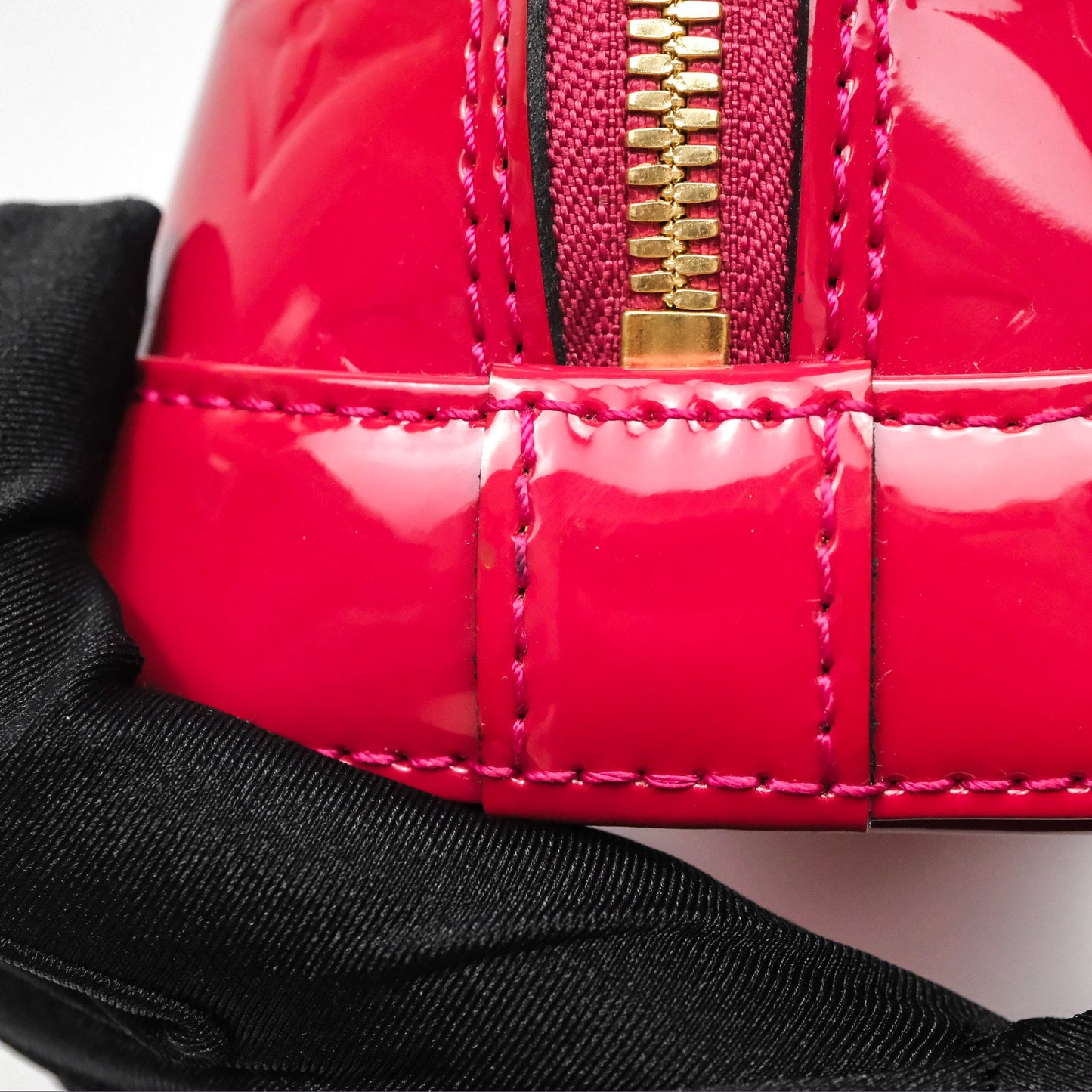 Louis Vuitton Alma BB Red Patent Gold Hardware