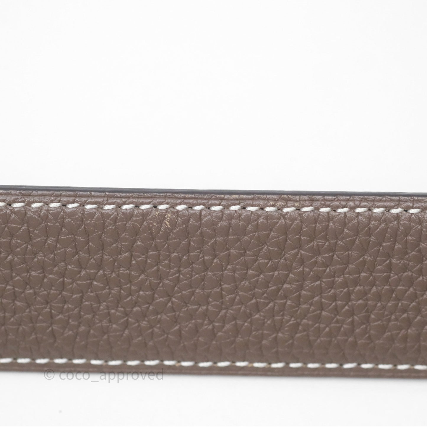 Hermès H Belt Buckle & Reversible Strap 32mm Etoupe/ Noir Palladium Hardware