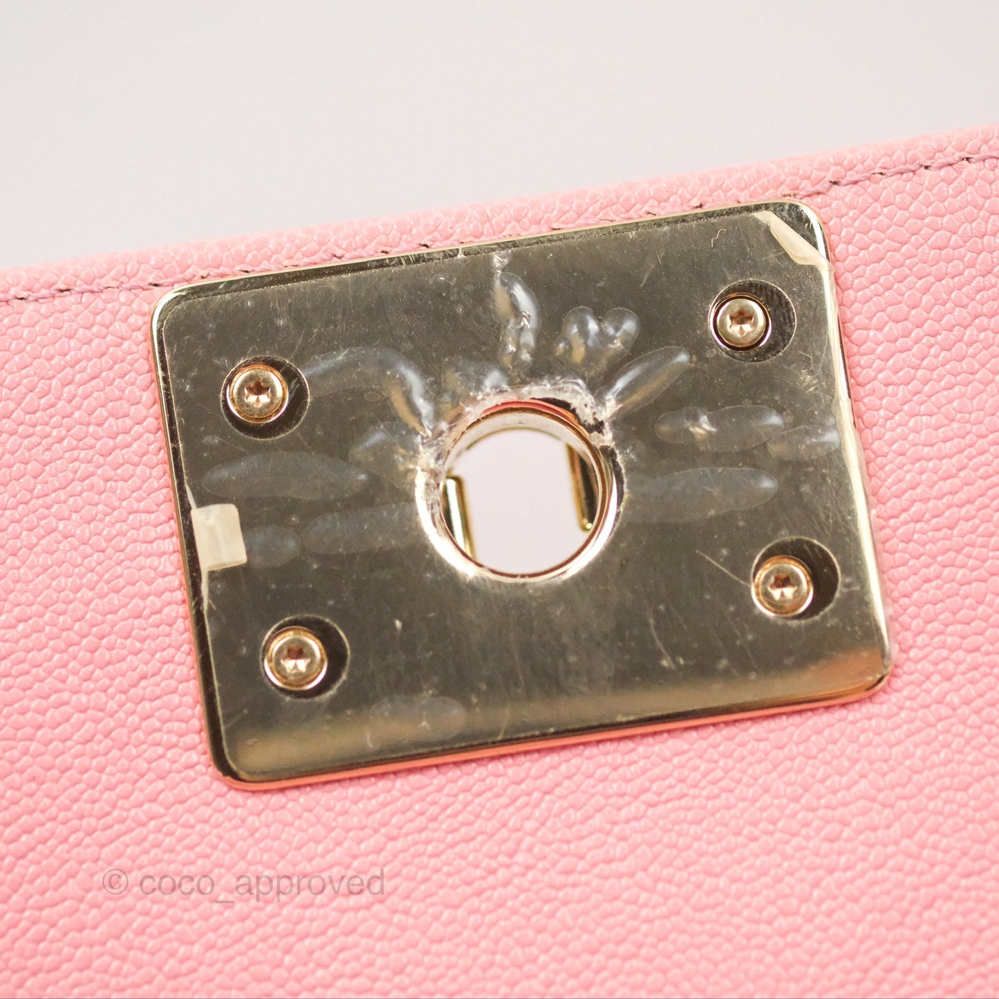 Chanel Boy Chevron Medium Pink Caviar Gold Hardware
