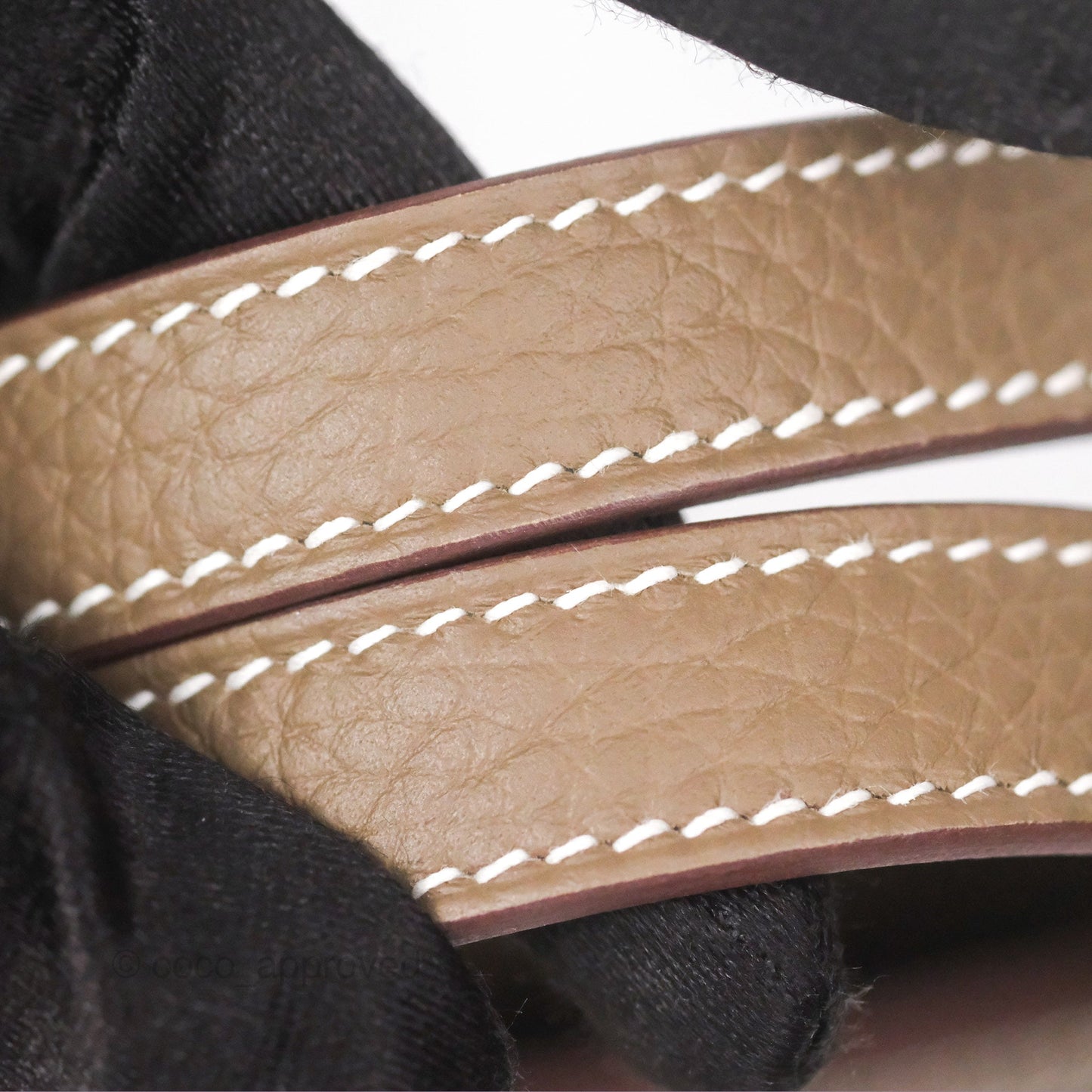 Hermès Halzan 25 Etoupe Clemence Palladium Hardware