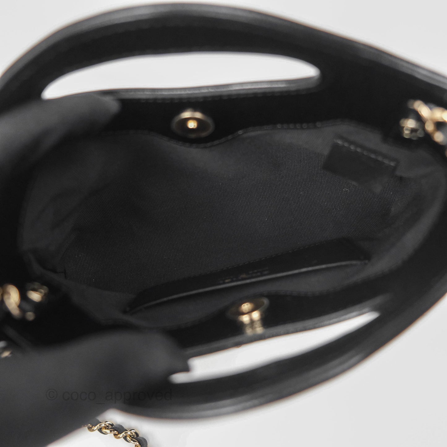 Chanel Nano 31 Black Shiny Lambskin Gold Hardware
