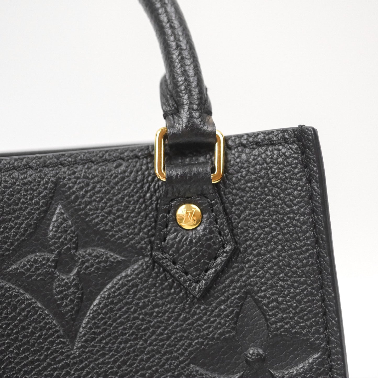 Louis Vuitton Petit Sac Plat Bag Empreinte Giant Monogram Black