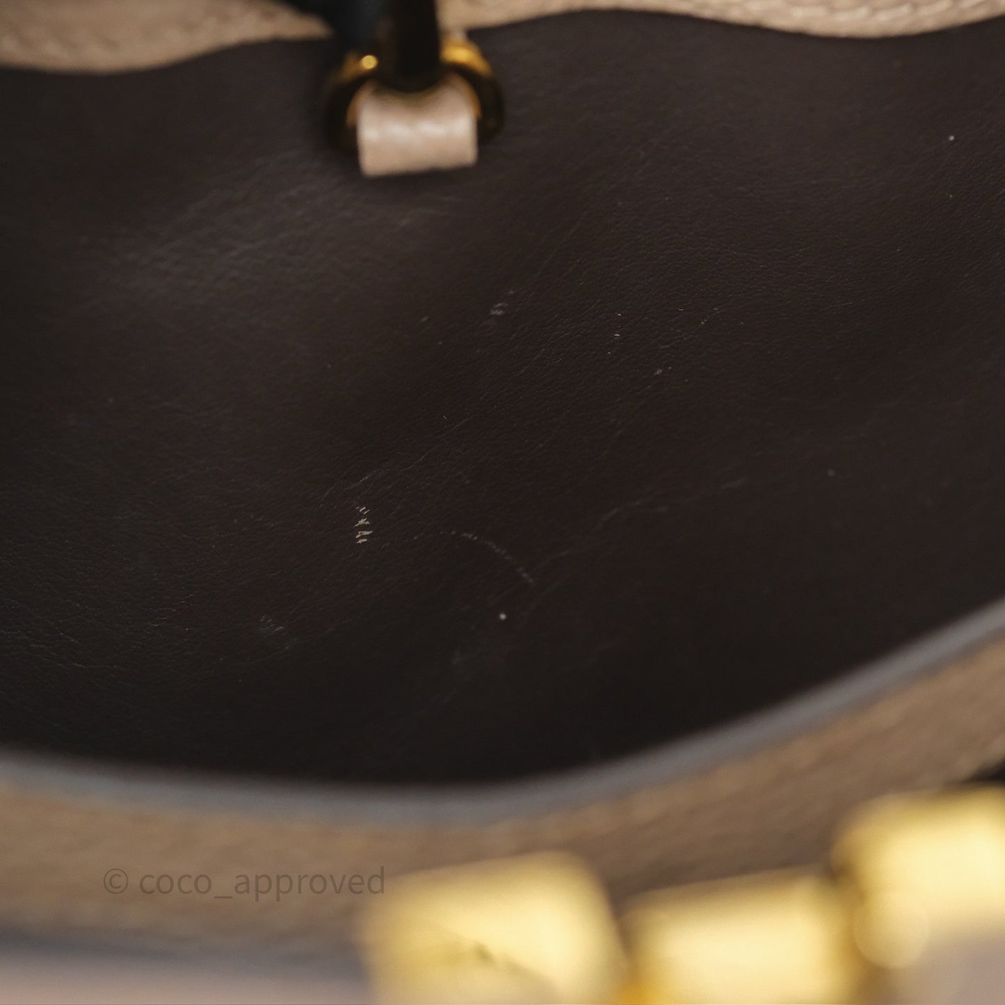 Louis Vuitton Capucines BB Taurillon Leather Galet