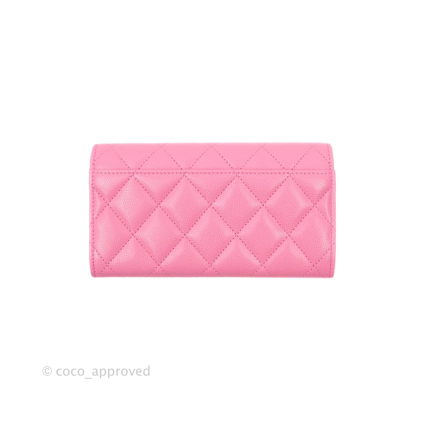Chanel Quilted Flap Wallet Pink Caviar