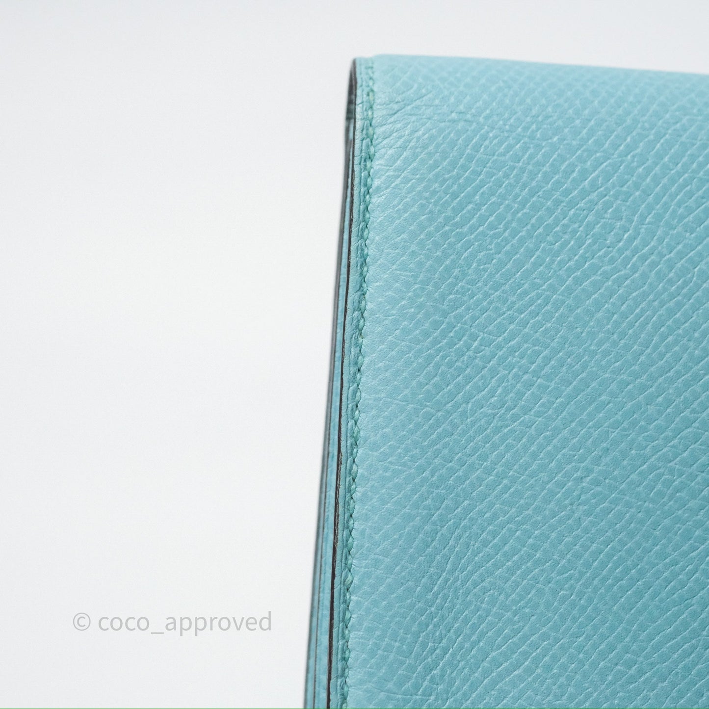 Hermès Bearn Long Wallet Bleu Atoll 3P Epsom Gold Hardware