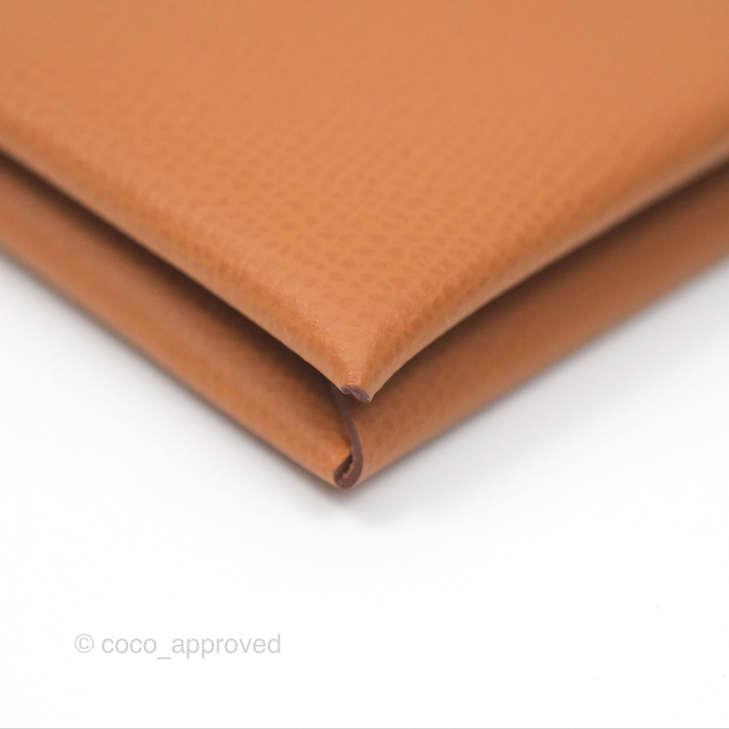 Hermès Calvi Card Holder Gold Epsom