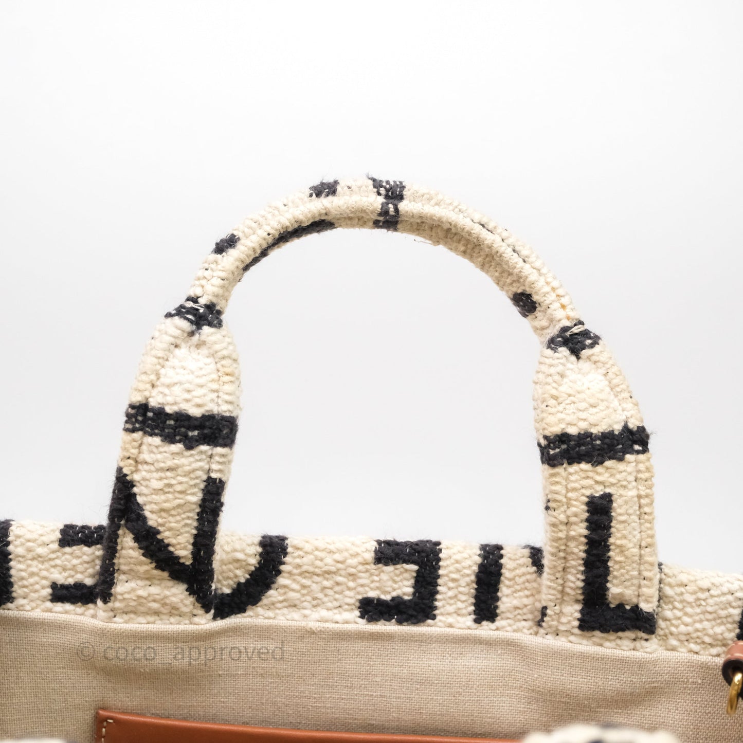 Celine Small Cabas Thais Textile with Celine All-Over White