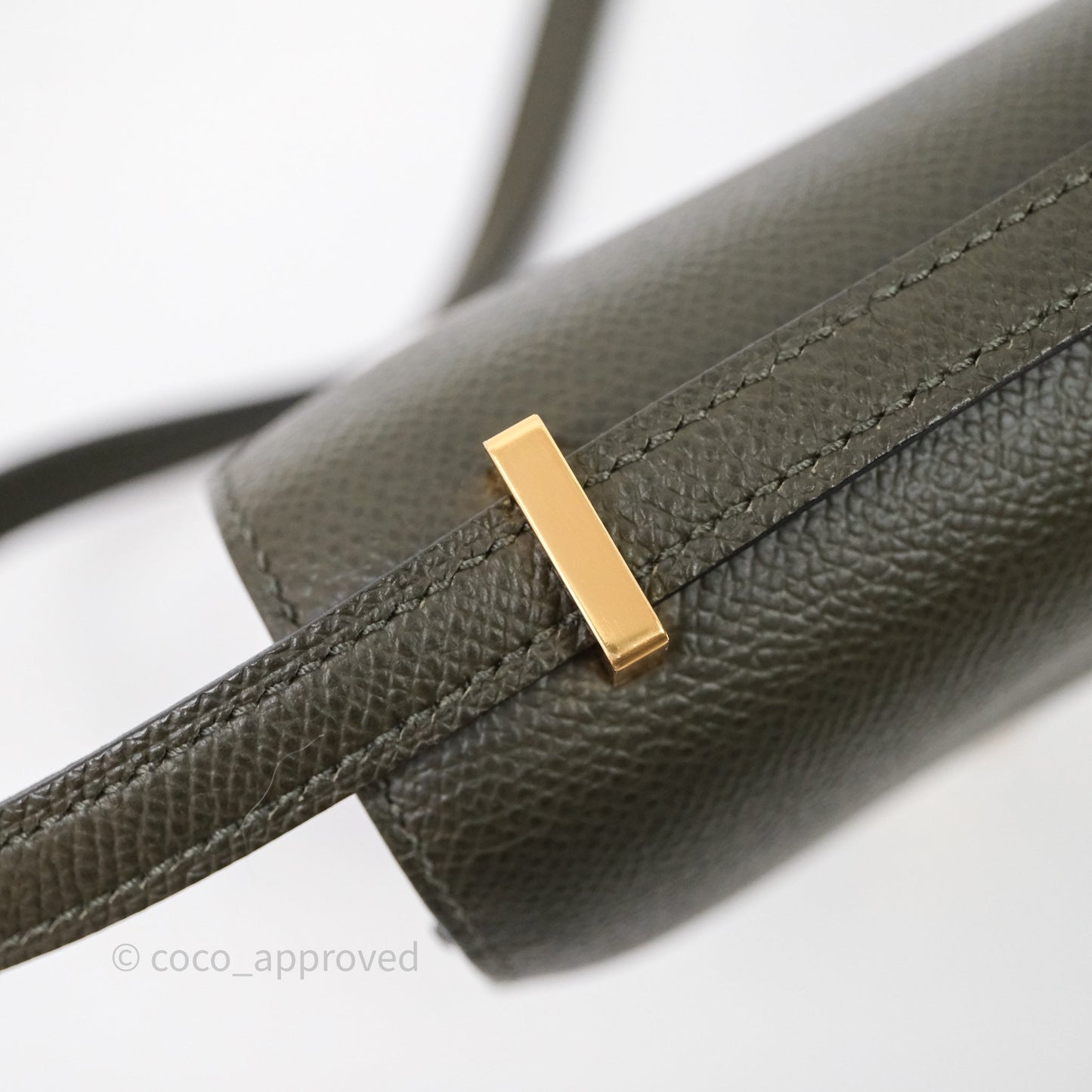 Hermès Constance Mini 18cm Vert de Gris C6 Epsom Gold Hardware