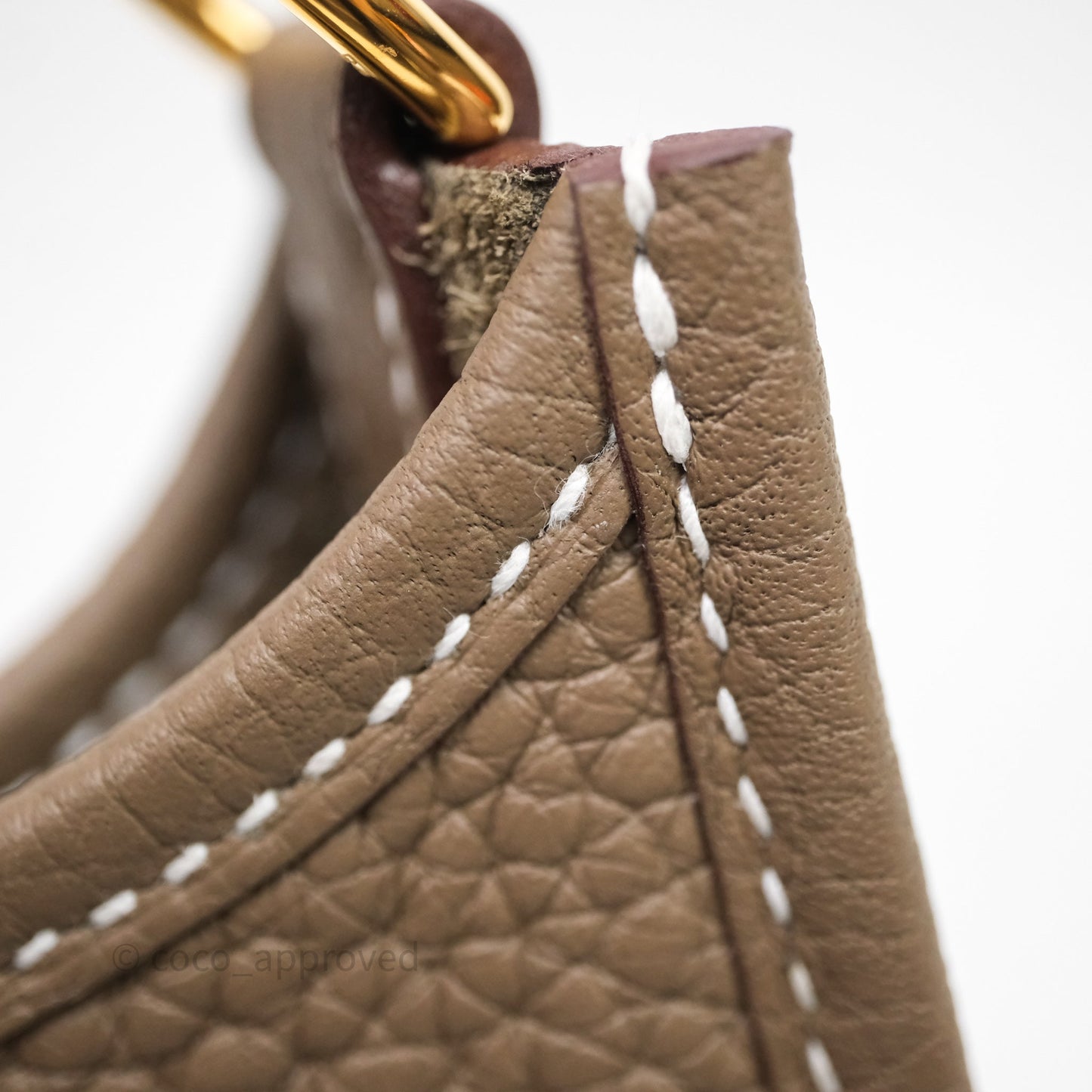 Hermès Mini Evelyne 16 Etoupe 18 Clemence Gold Hardware