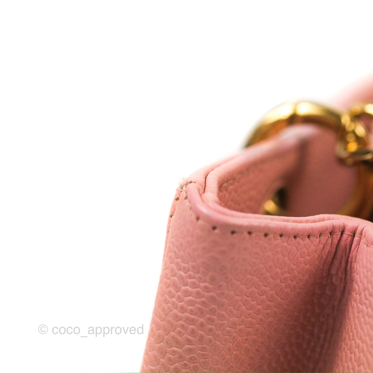Chanel Quilted Petit Shopping Tote PST Sakura Pink Caviar Gold Hardware