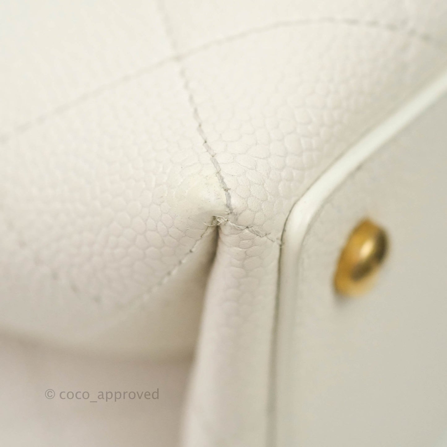 Chanel Grained Calfskin Ivory Drawstring Bucket Bag Aged Gold Hardware