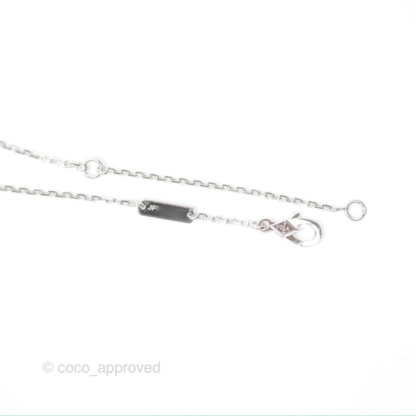 Van Cleef & Arpels Vintage Alhambra Pendant Necklace White Mother-of-pearl White Gold