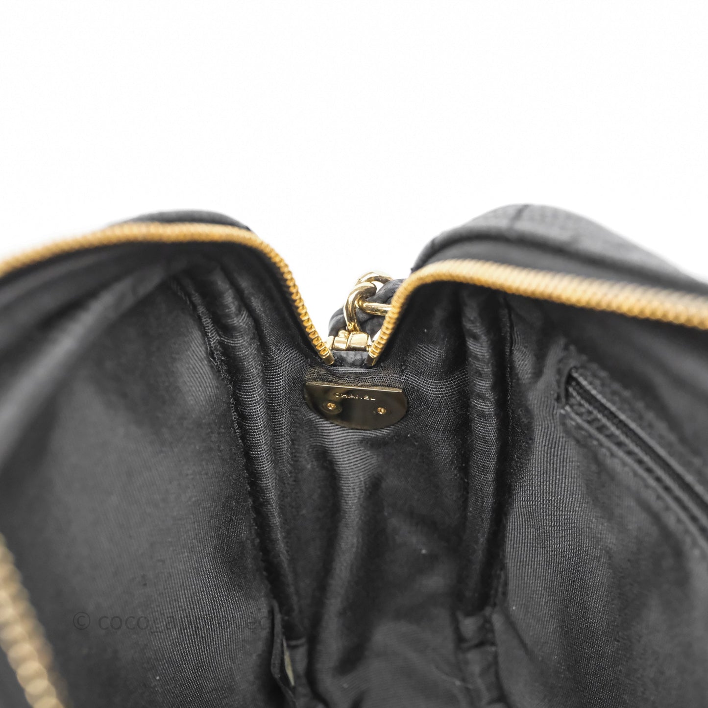Chanel Camera Bag Black Matte Caviar Gold Hardware