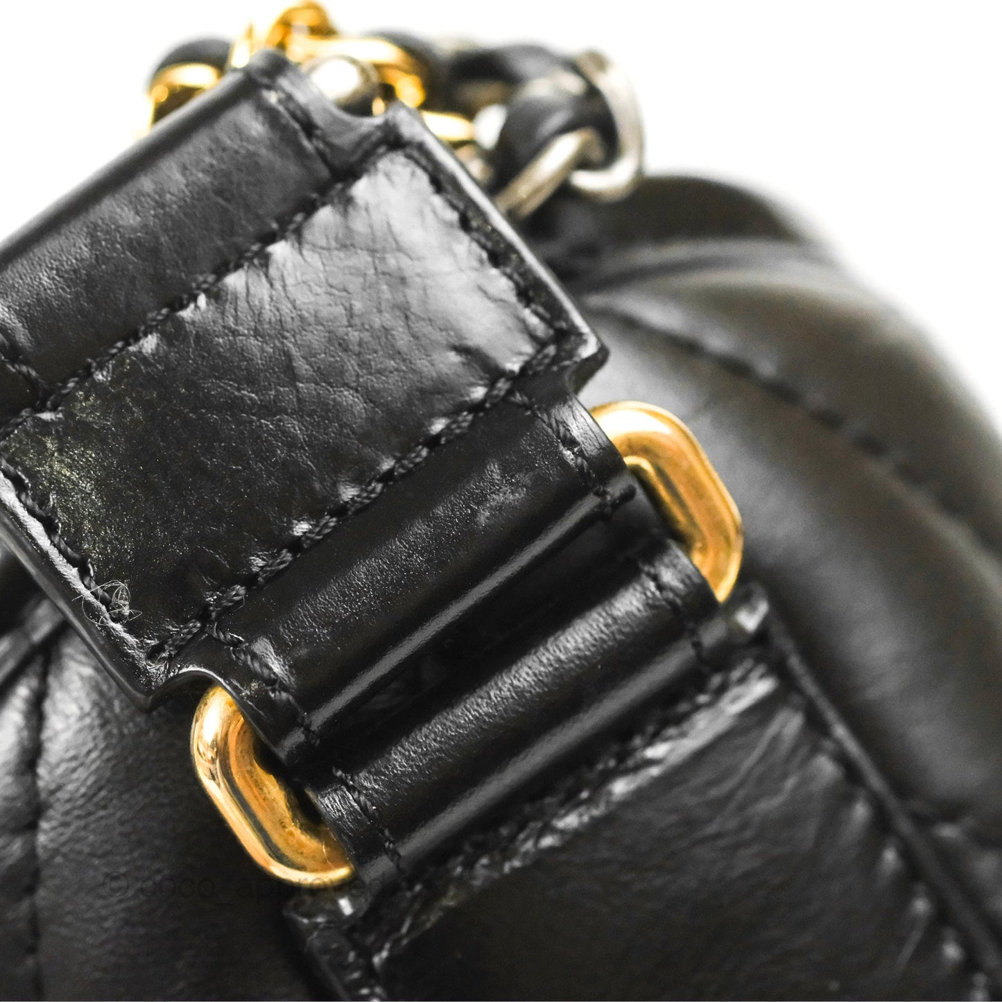 Chanel Calfskin Chevron Small Gabrielle Hobo Black Mixed Hardware