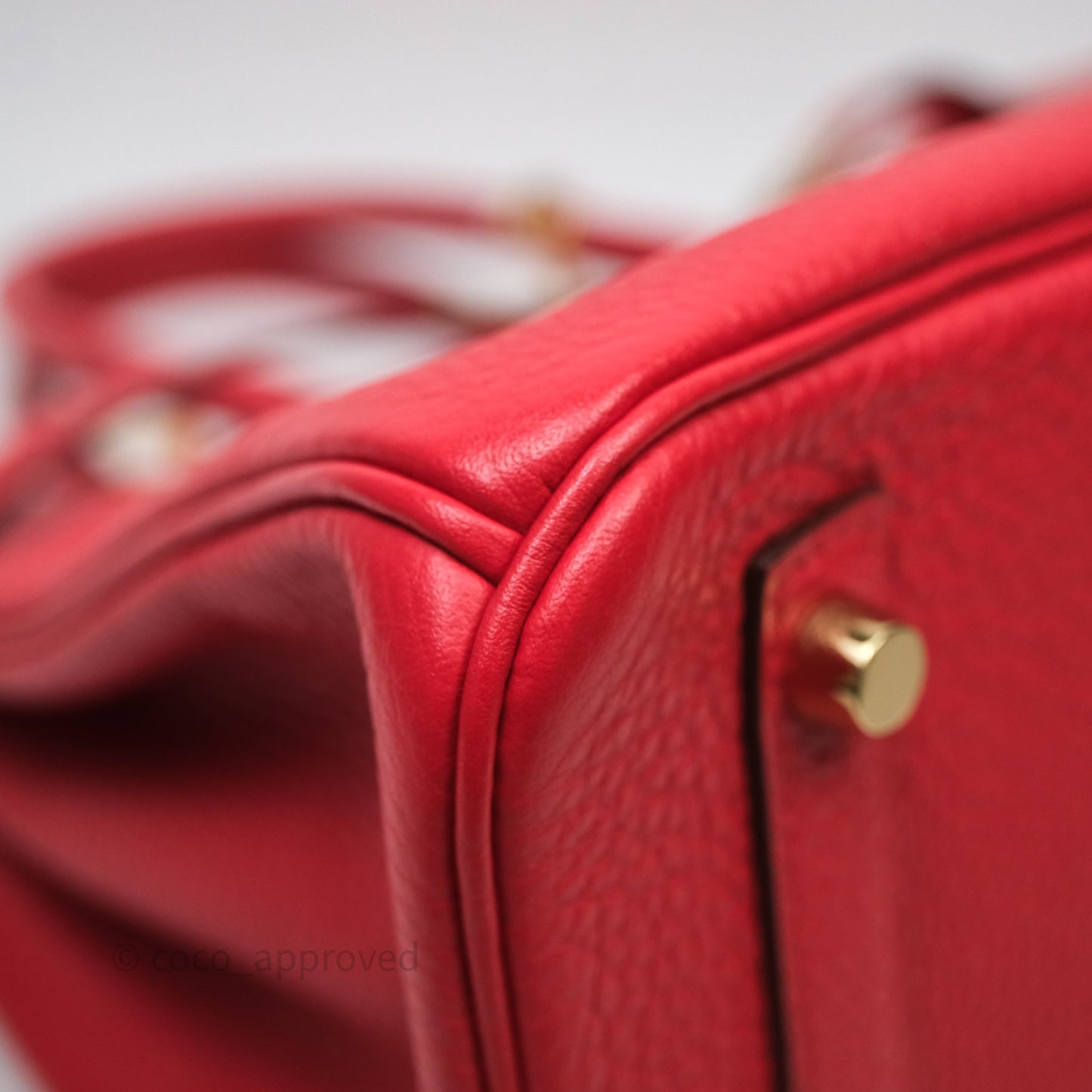 Hermes Birkin 30 Rouge Togo Gold Hardware
