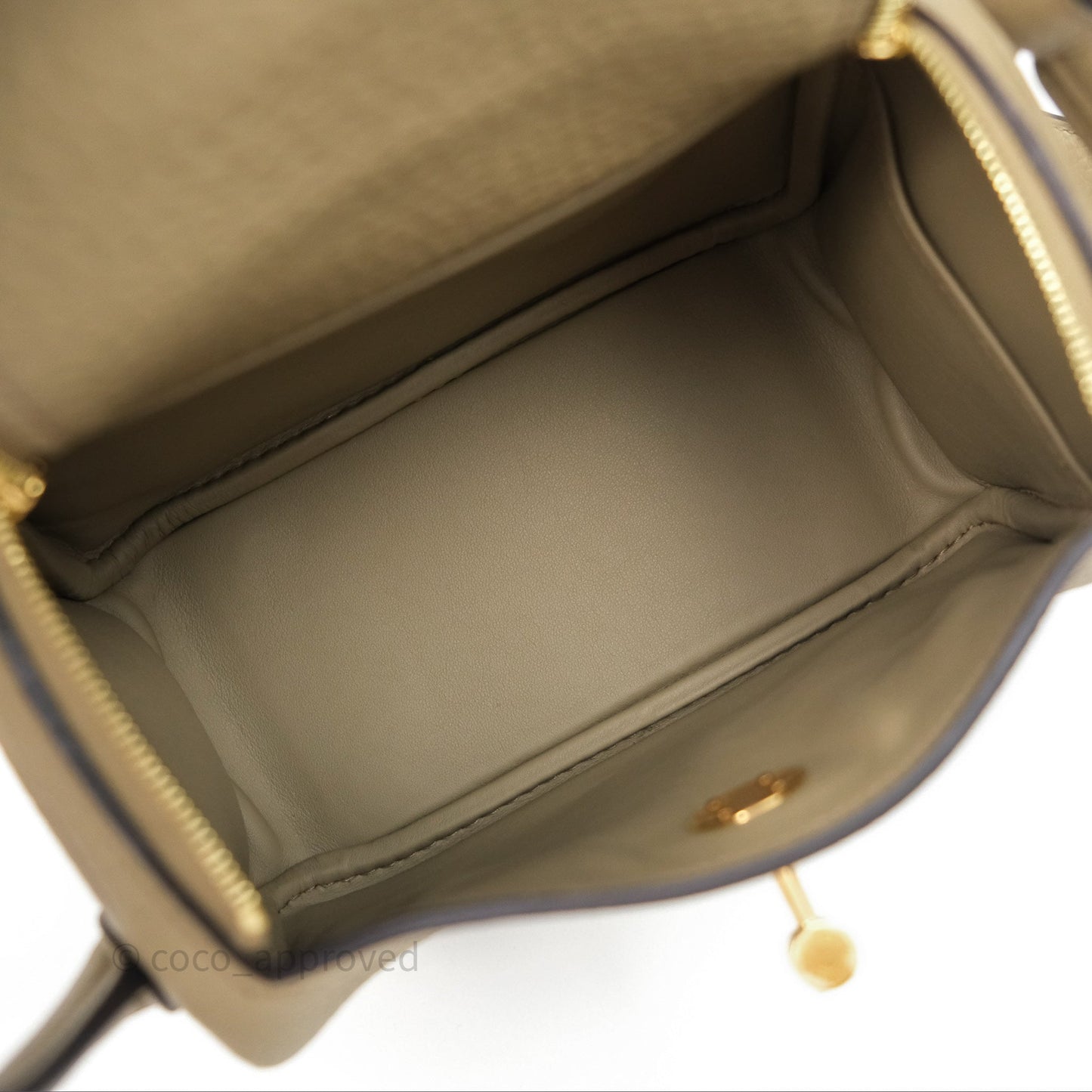 Hermès Mini Lindy 20 Beige Marfa 8Q Clemence Gold Hardware