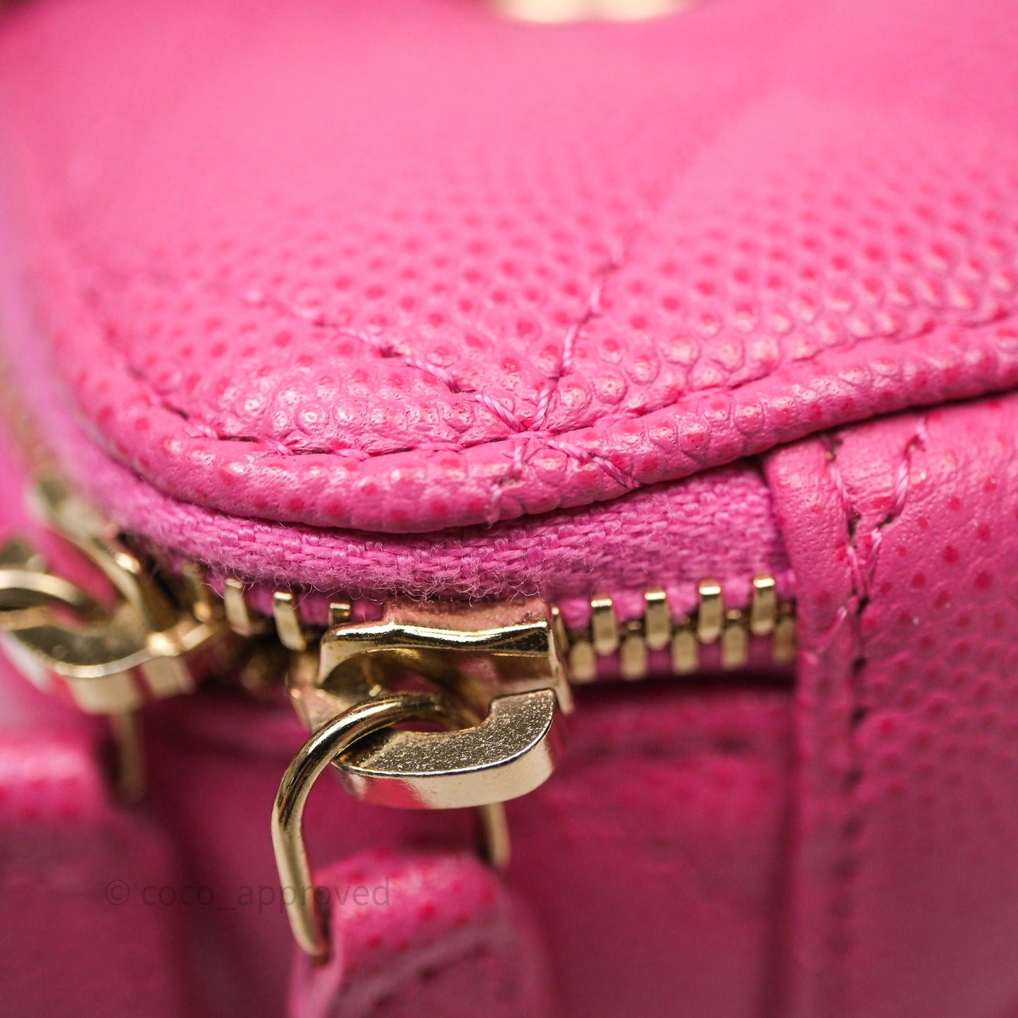 Chanel Classic Vanity With Chain Pink Caviar Gold Hardware
