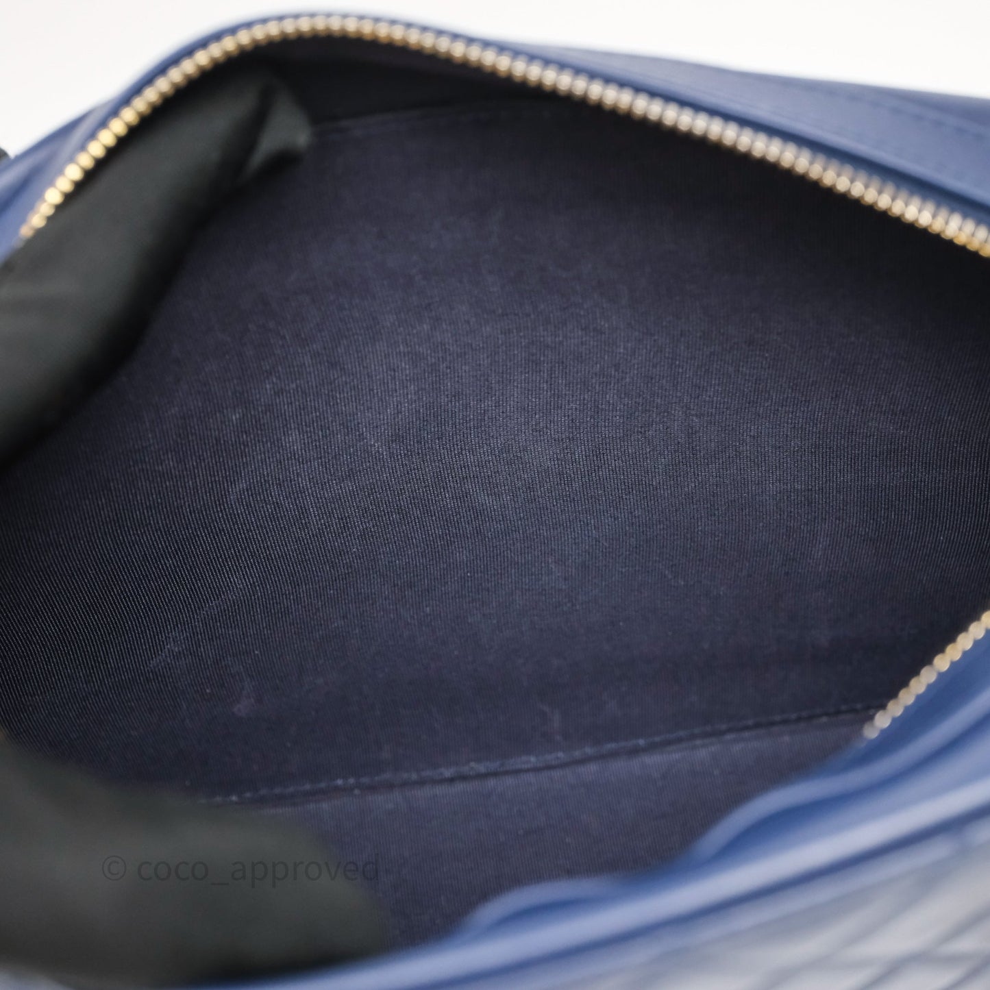 Chanel CC Octagon Camera Case Lambskin Navy Gold Hardware