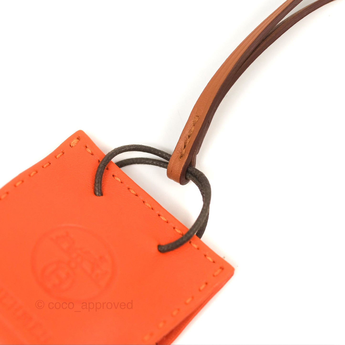 Hermès Orange Shopping Bag Charm