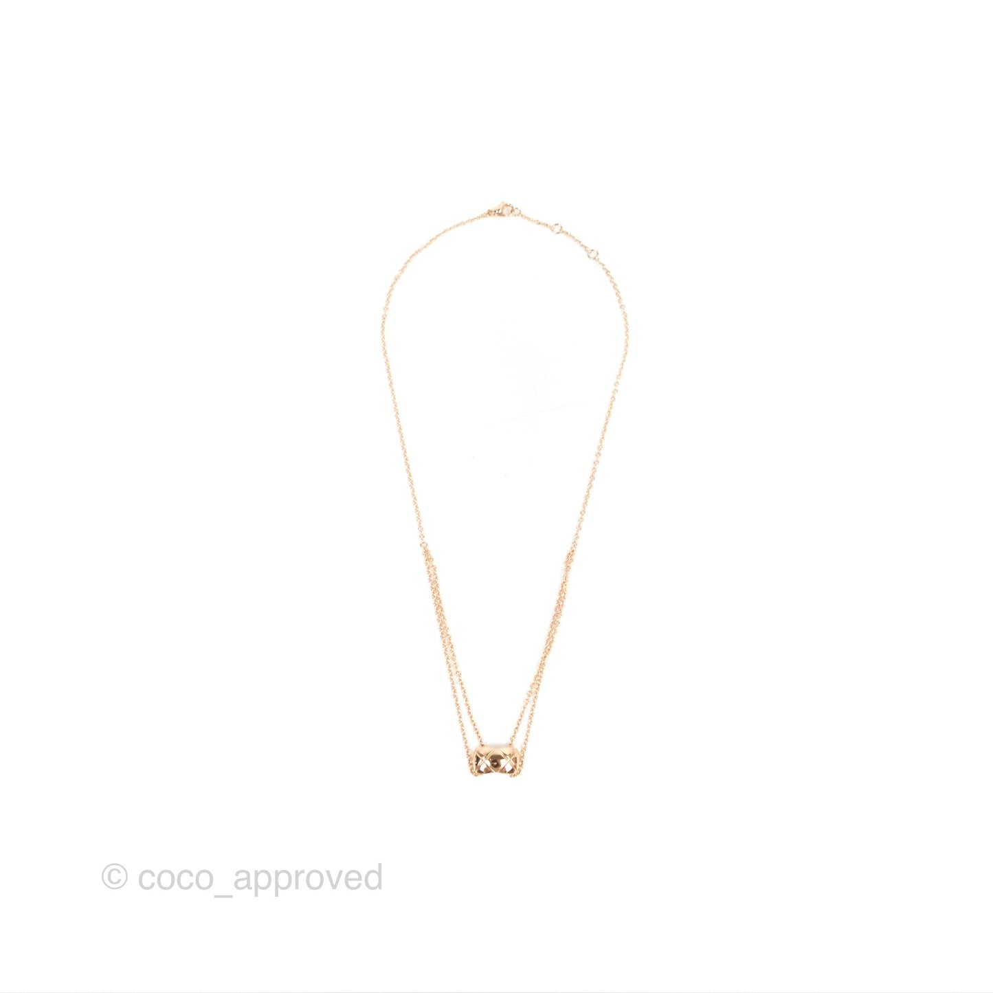 Chanel Coco Crush Necklace Beige Gold