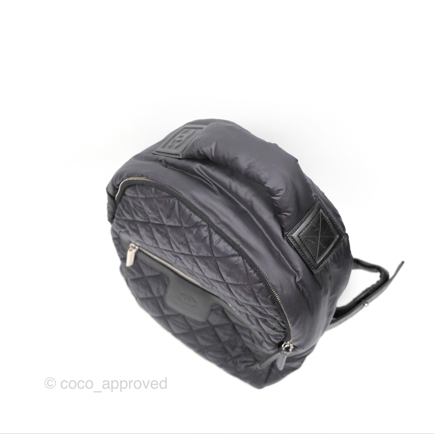 Chanel Coco Cocoon Backpack Black Nylon Silver Hardware