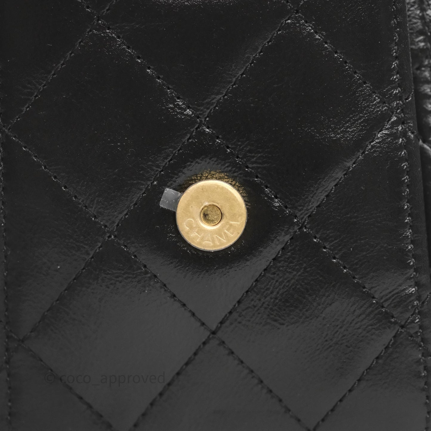 Chanel 25 Mini Black Shiny Crumpled Calfskin Mixed Hardware