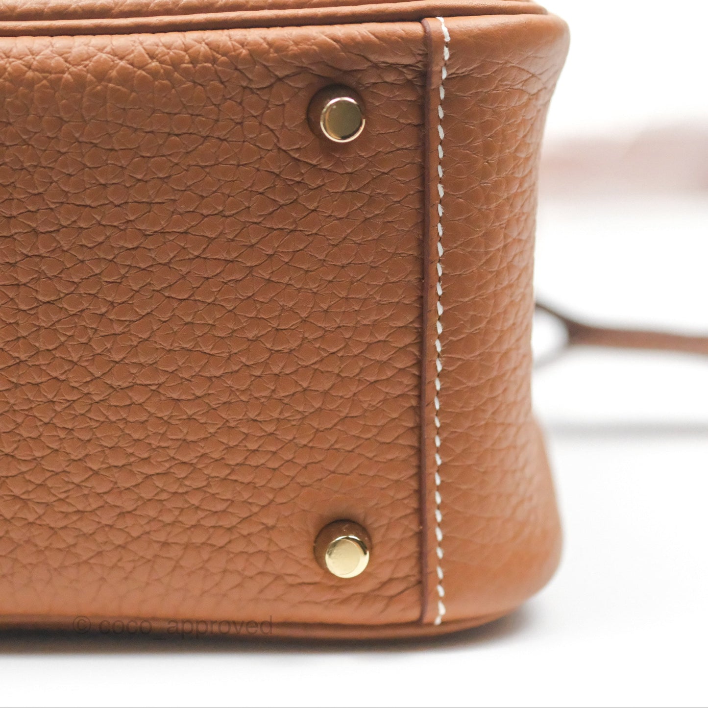 Hermès Mini Lindy 20 Gold Clemence Gold Hardware