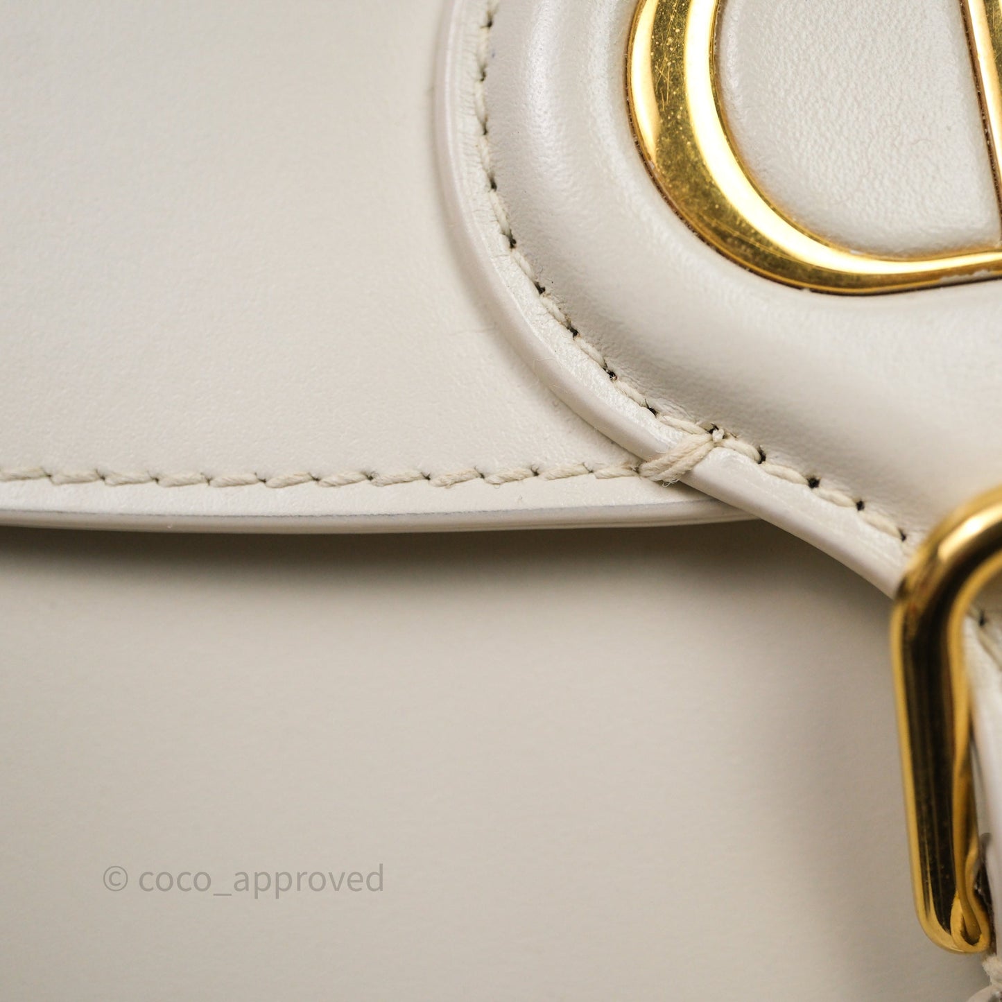 Dior Medium Bobby Bag Off White Calfskin Gold Hardware
